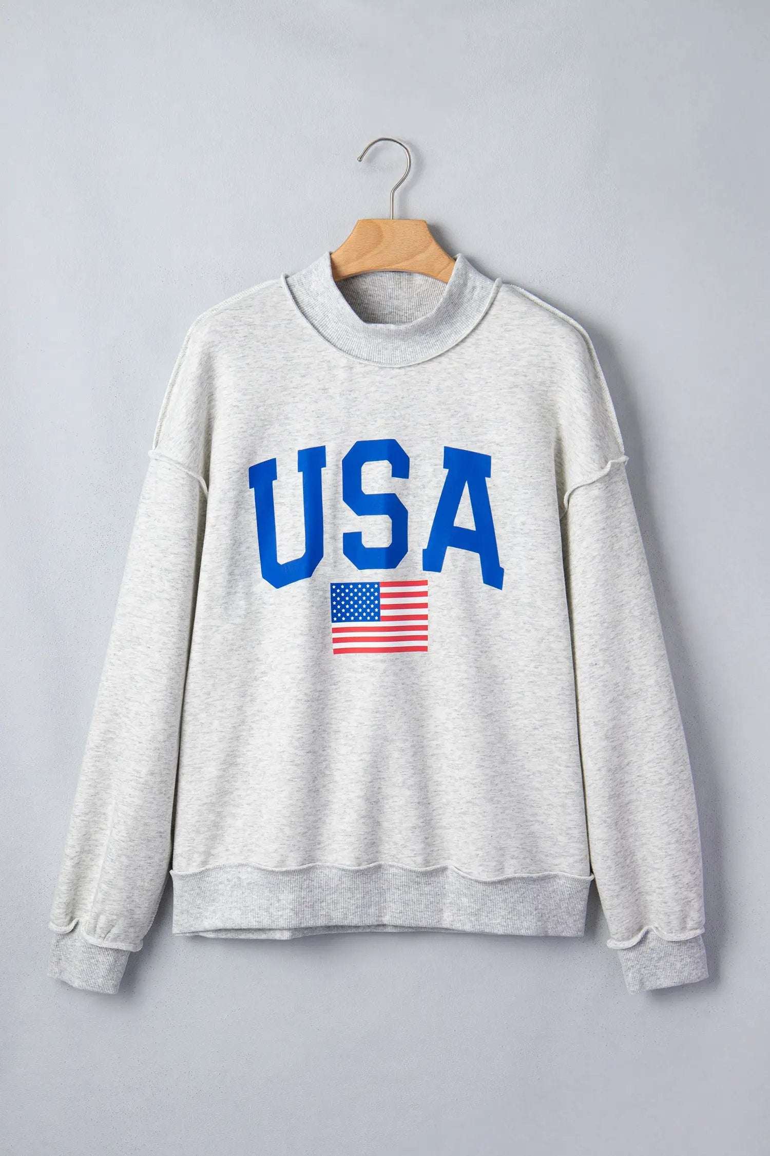 USA graphic sweatshirt | All-American Cozy Confidence -Stylish sweater