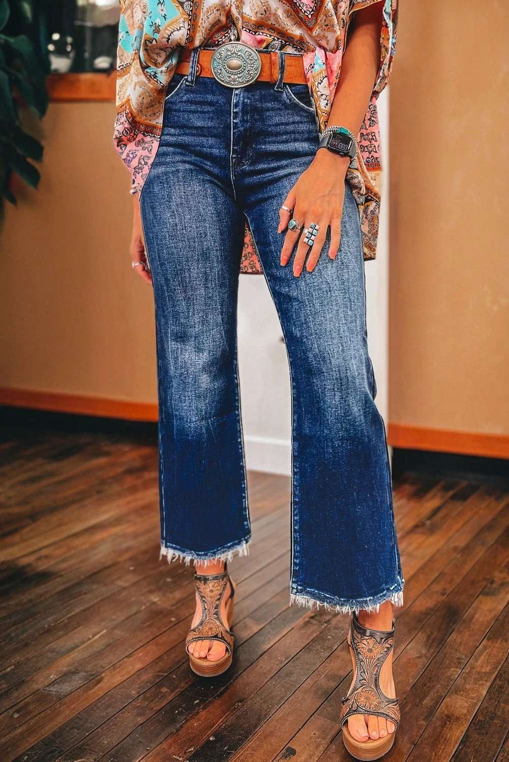 High-Waist Flared Jeans