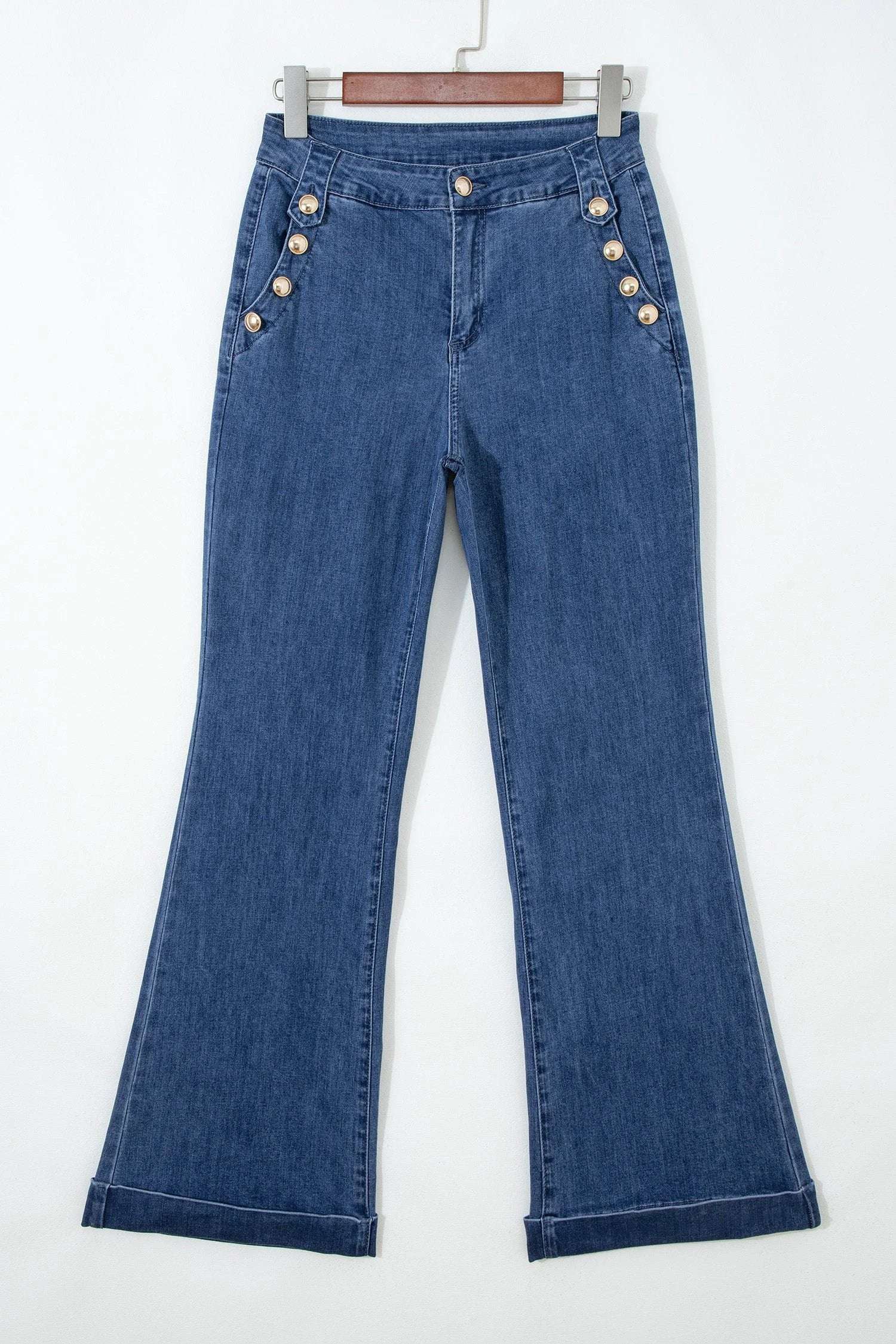 flare jeans (Denim blue) for women casual everyday outfit