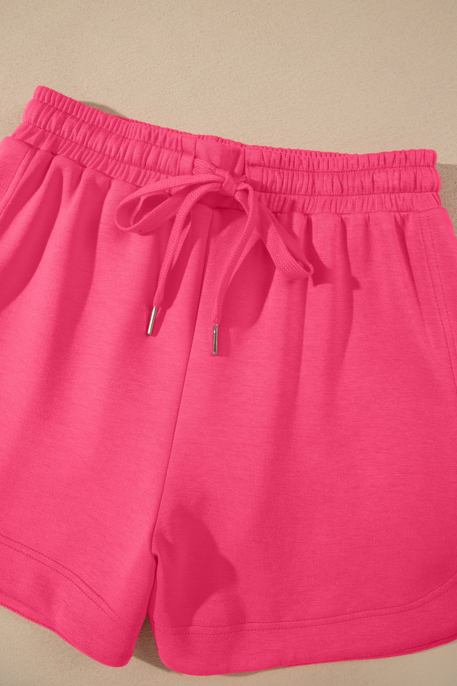 Quarter Zip Sleeveless Top Drawstring Shorts Casual Two-Piece Outfit — women's everyday bottoms | J&H Apparel
