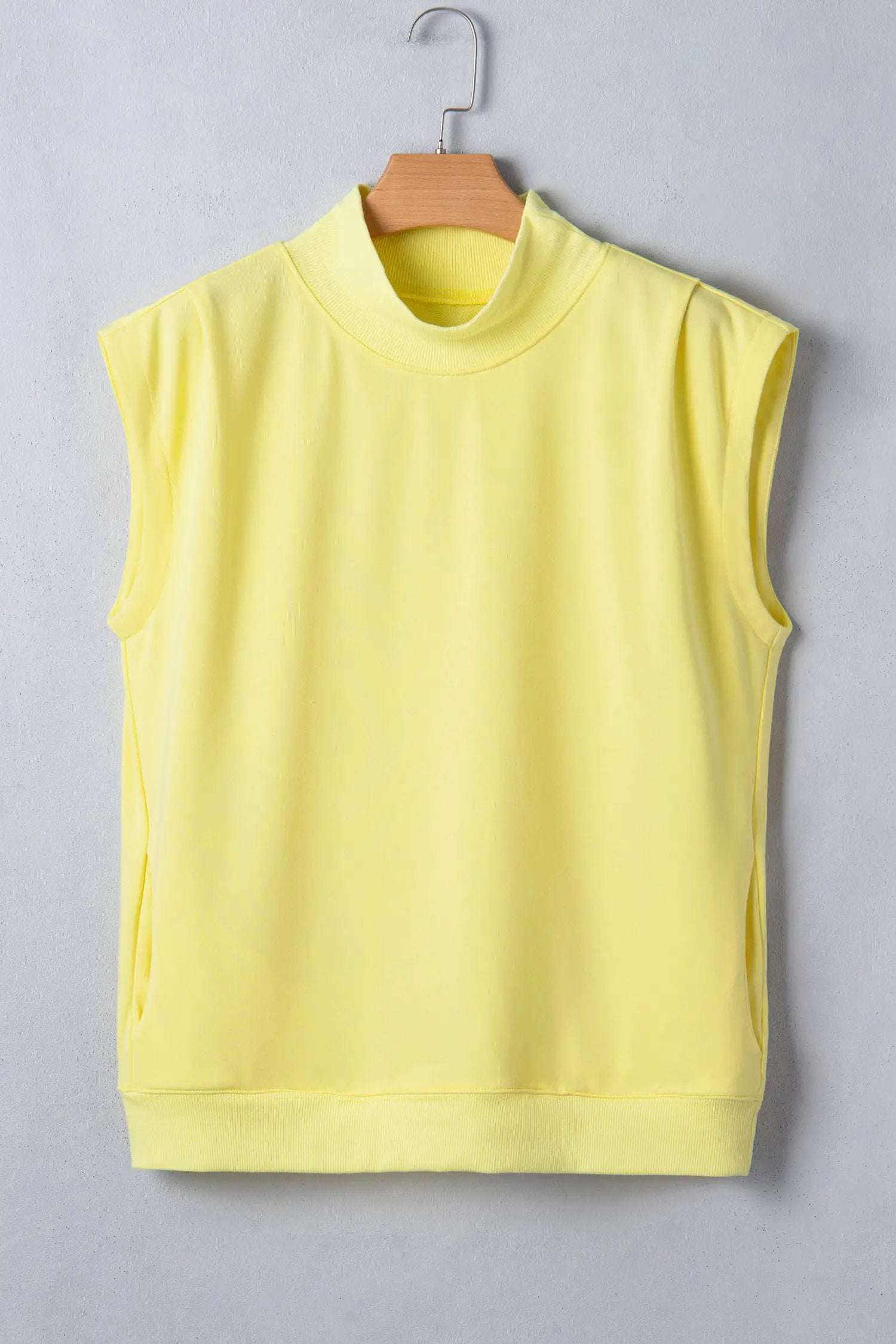 Dear-Lover Dropshipping Everyday Chic | High Neck Cap Sleeve Top Relaxed Fit Blouse - Blouses Tops/Tops & Tees