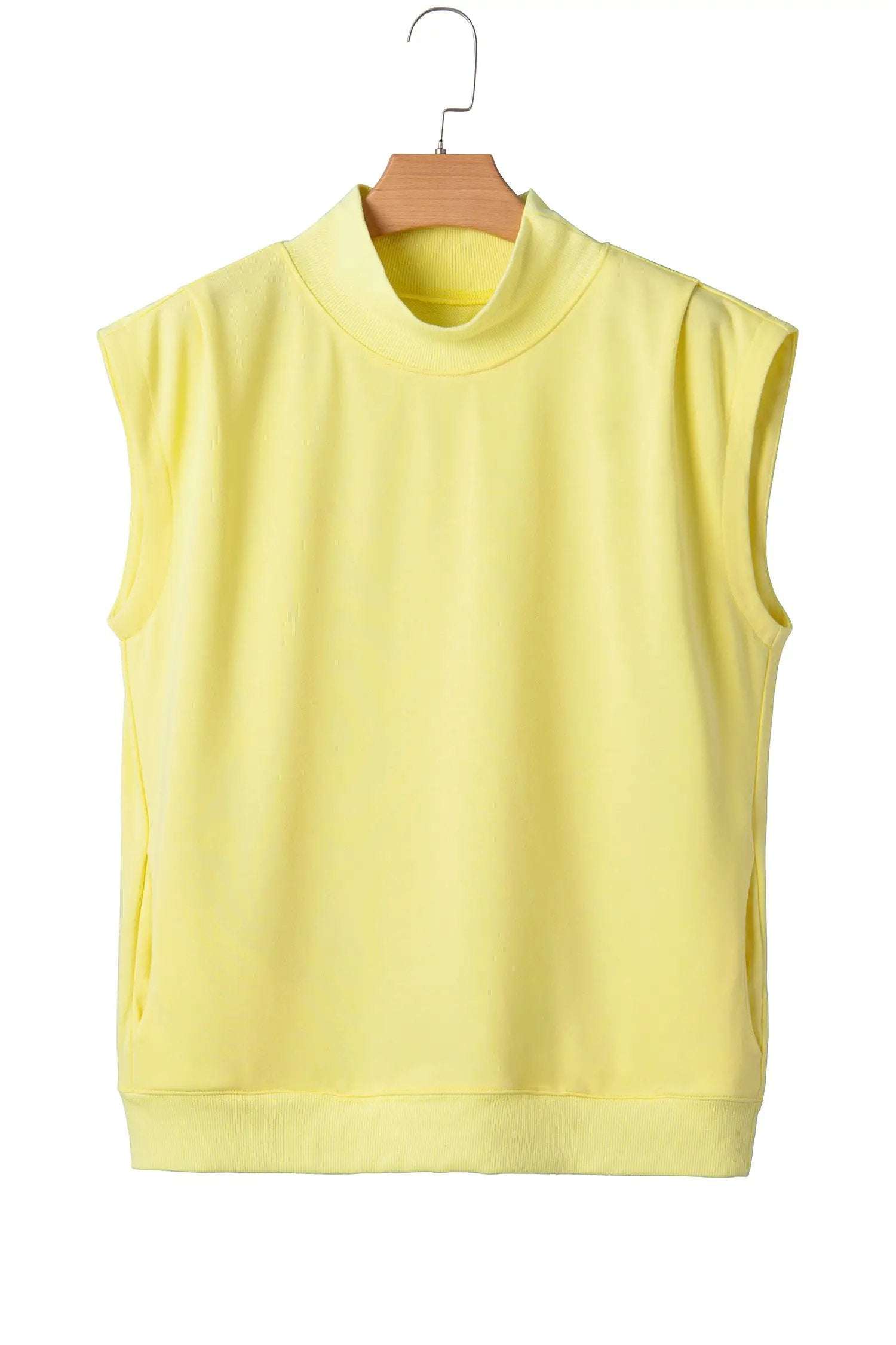 Dear-Lover Dropshipping Everyday Chic | High Neck Cap Sleeve Top Relaxed Fit Blouse - Blouses Tops/Tops & Tees