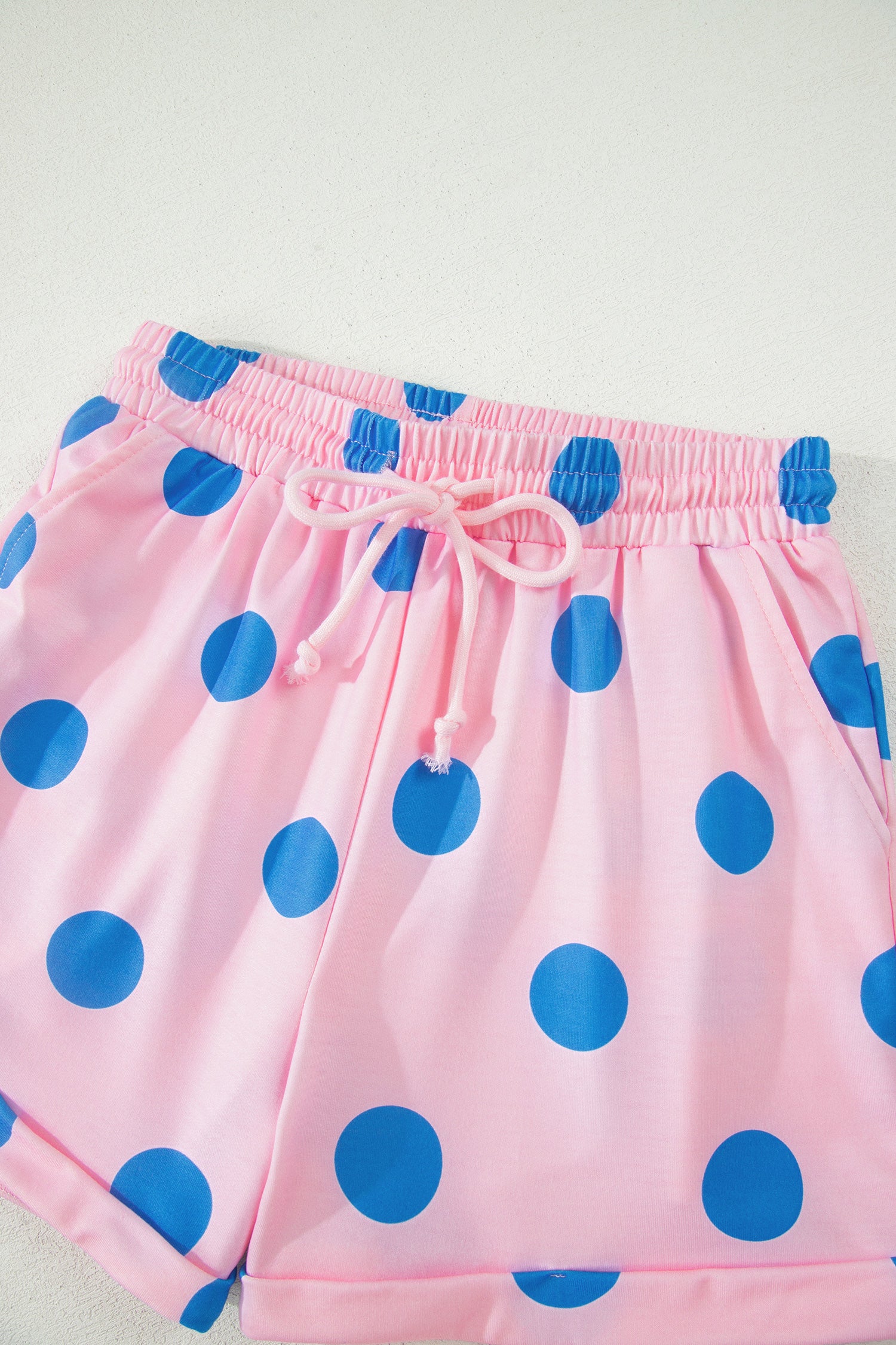 Polka Dot Tee Short Set | V-Neck Casual Outfit Set