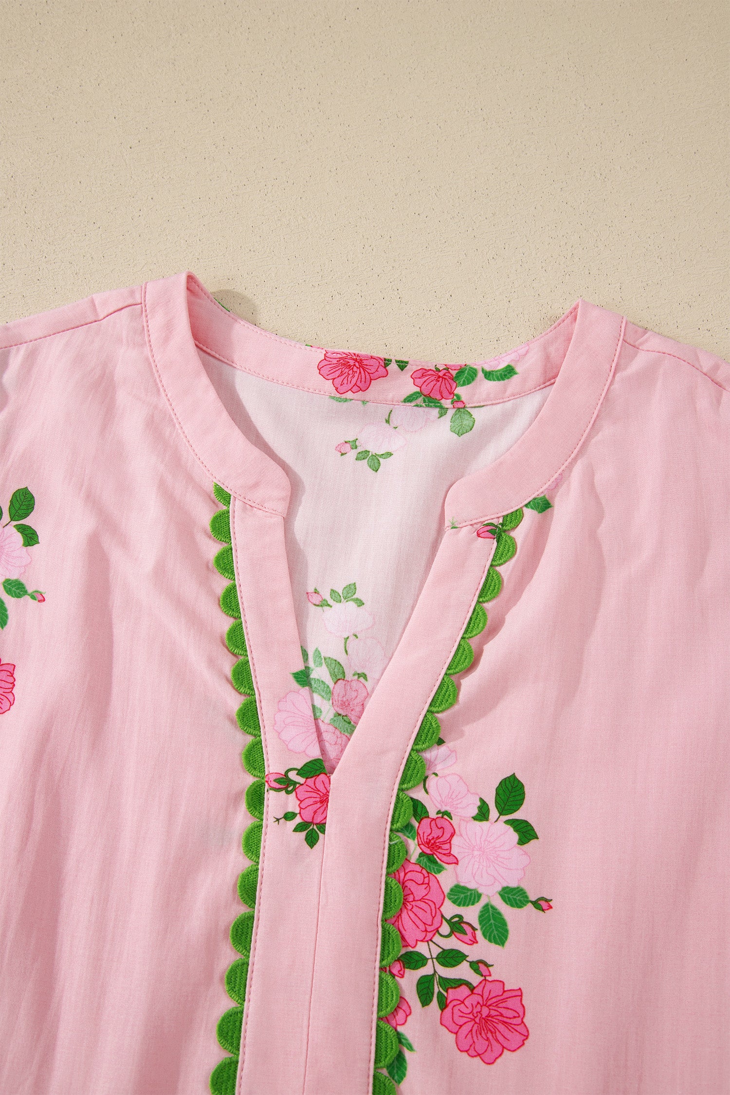 Main Character Energy | Floral Print Maxi Dress With Notched Neck Flutter Short Sleeve