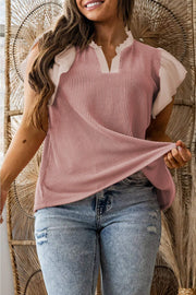 Plus Size Ribbed Blouse