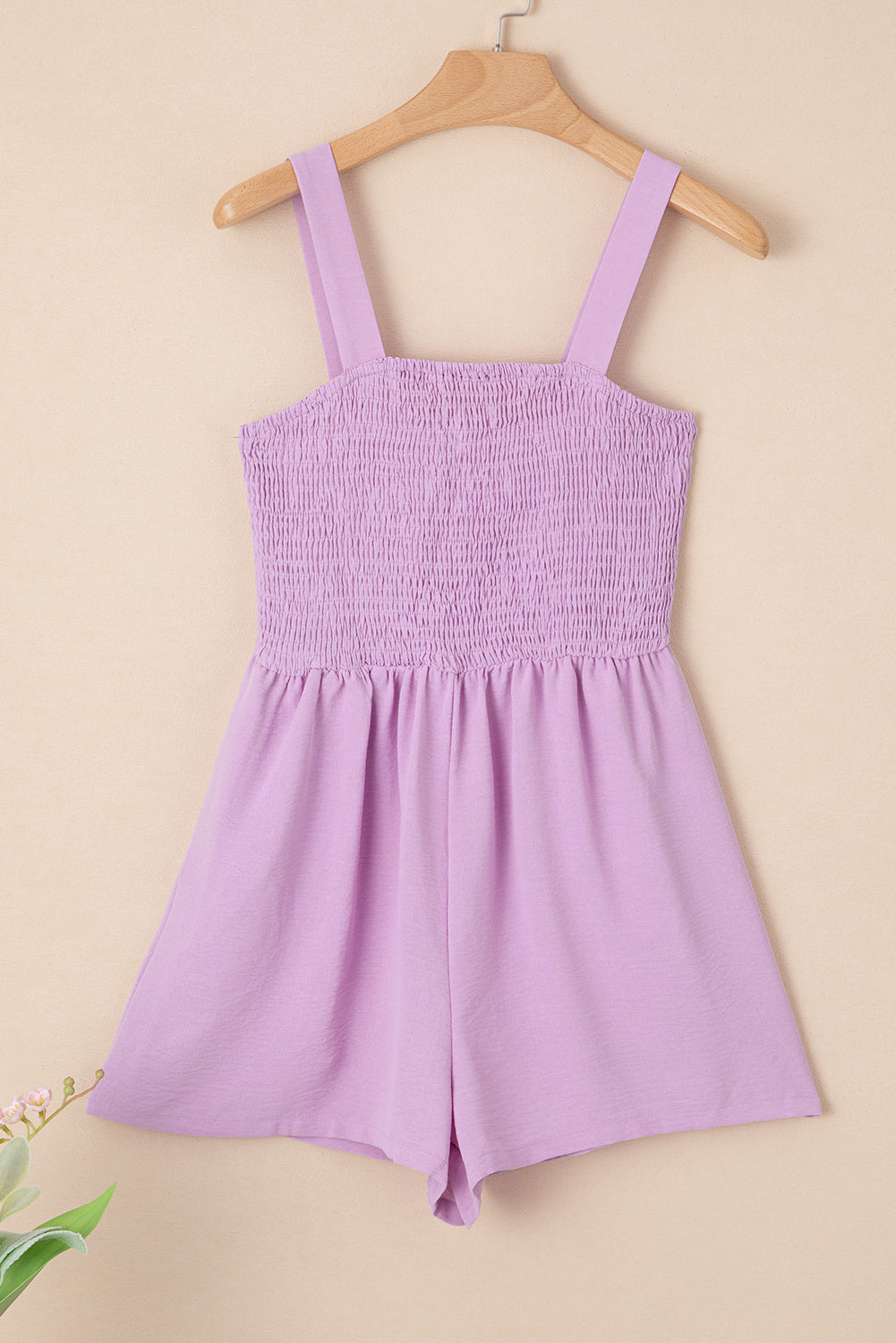 Ginger Pocketed Smocked Sleeveless Romper — women's casual romper | J&H Apparel