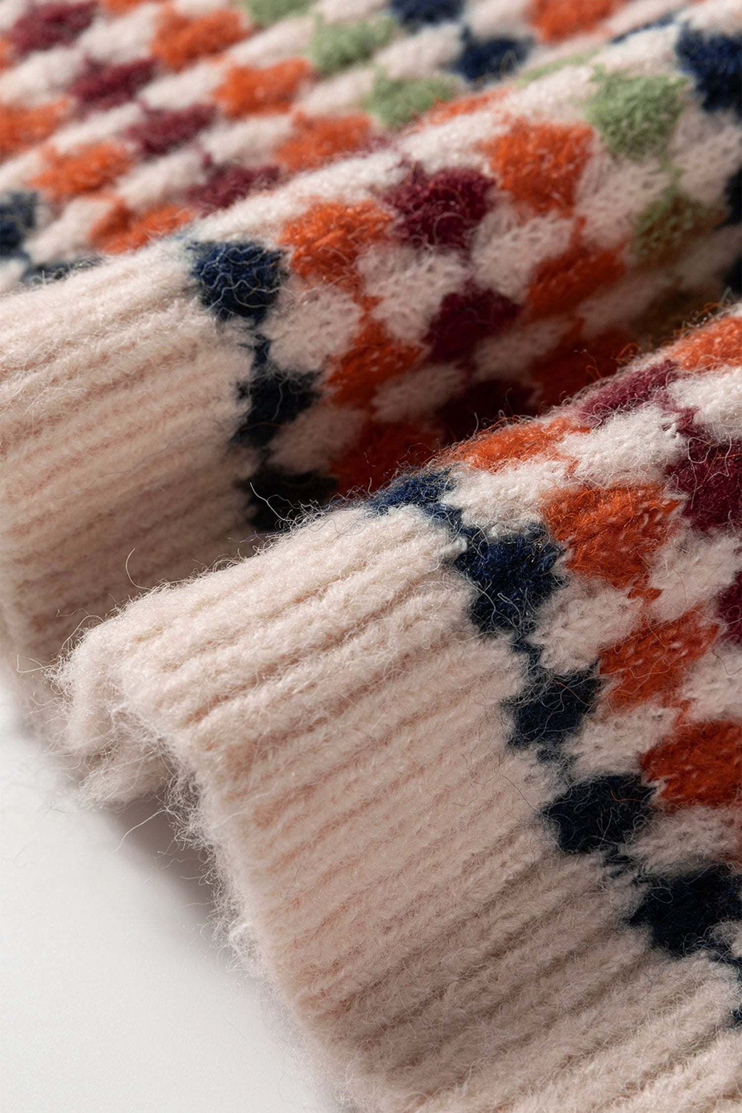 multicolour dotty striped pattern knit drop shoulder sweater for women casual everyday outfit