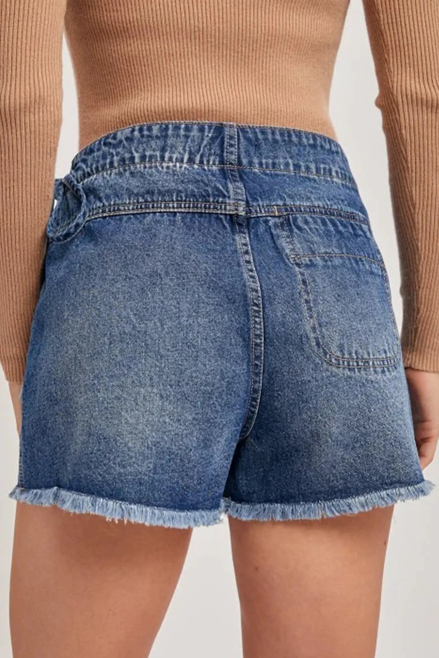 Dear-Lover Dropshipping Ashleigh Blue Wrapped Tied Waist Denim Skort - Bottoms/Skirts & Petticoat