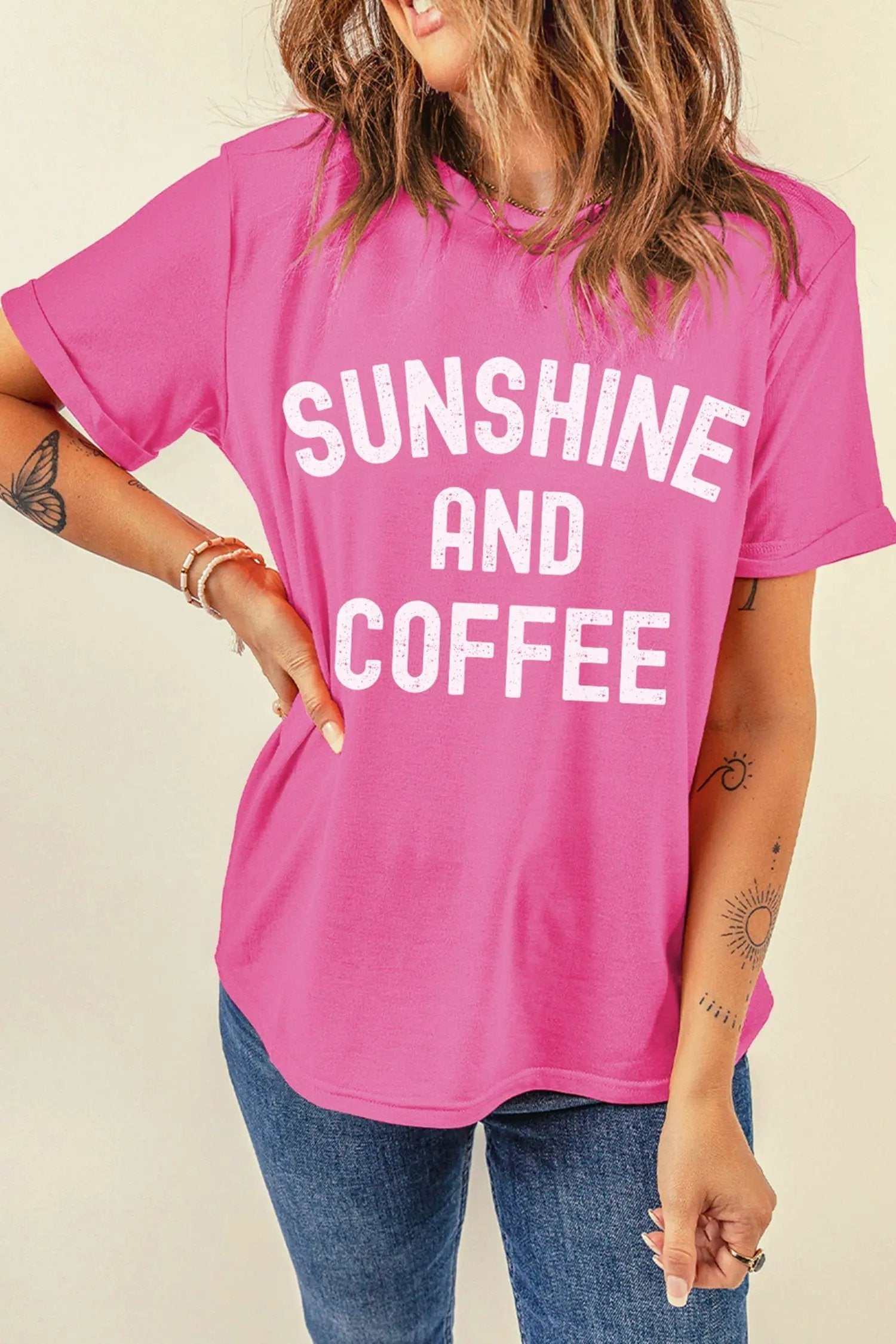 Sunshine Coffee Graphic Tee women’s summer beach casual top