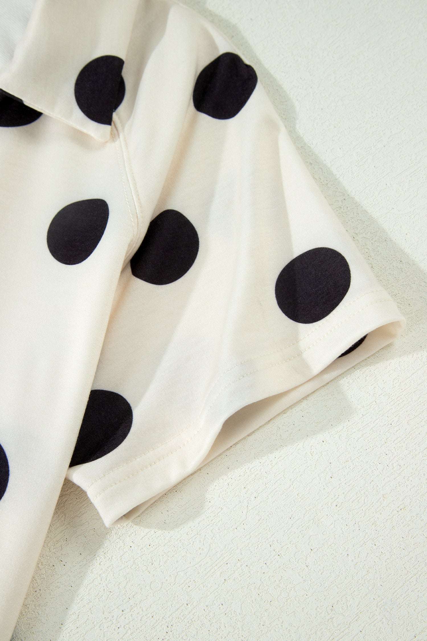 Polka Dot Tee Short Set | V-Neck Casual Outfit Set