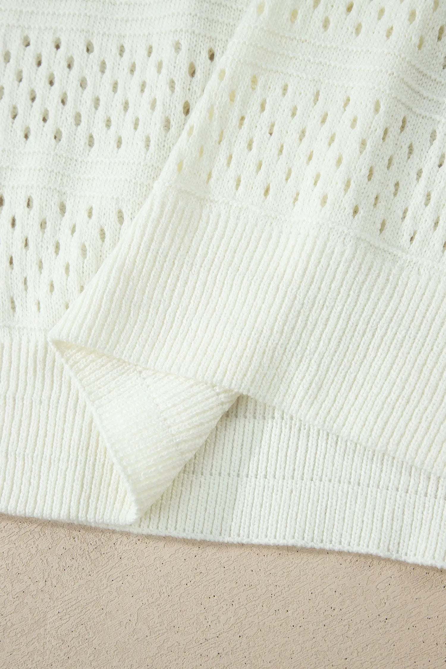 plus size eyelet knit dolman sweater