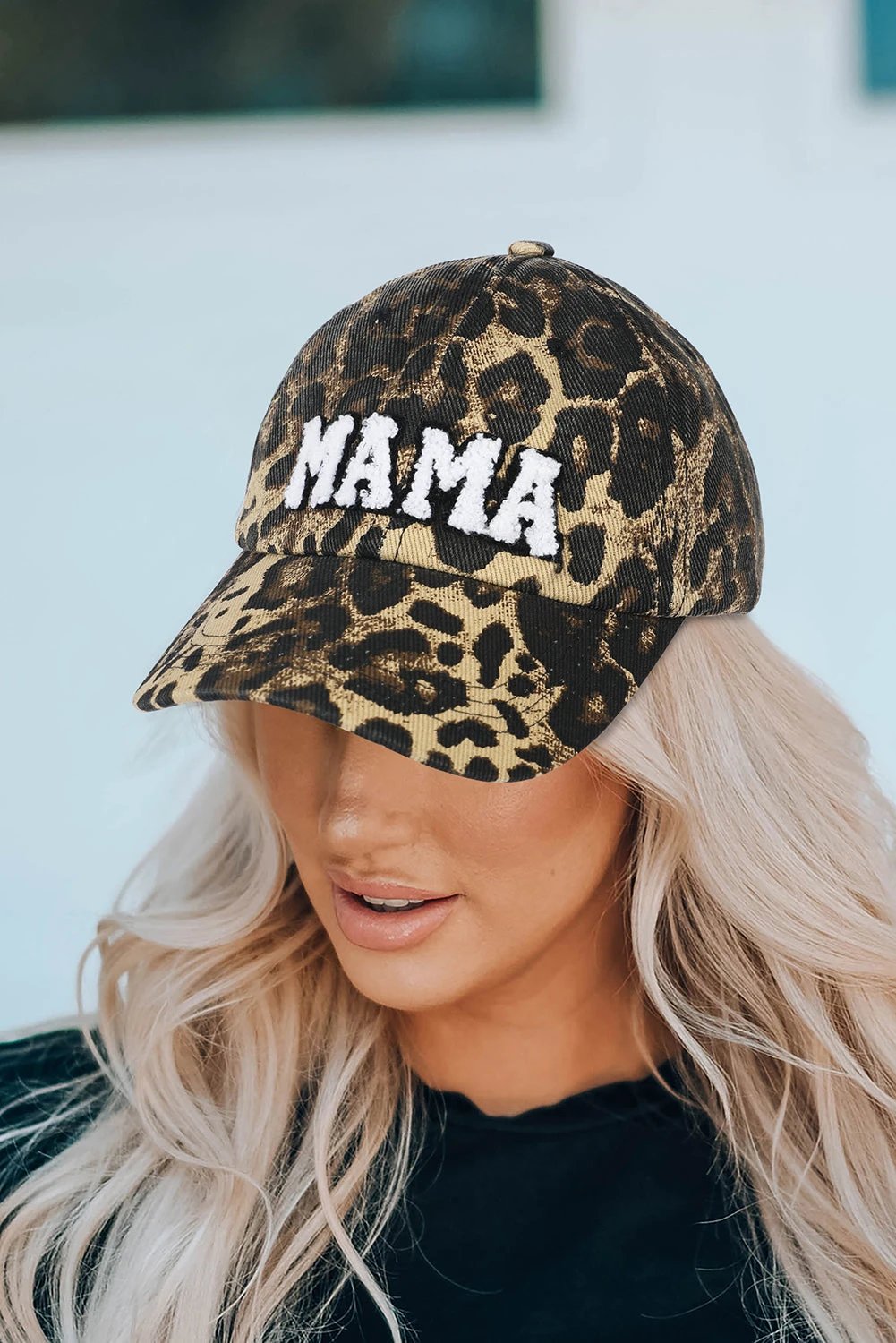 leopard mama embroidered leopard baseball cap for women casual everyday outfit