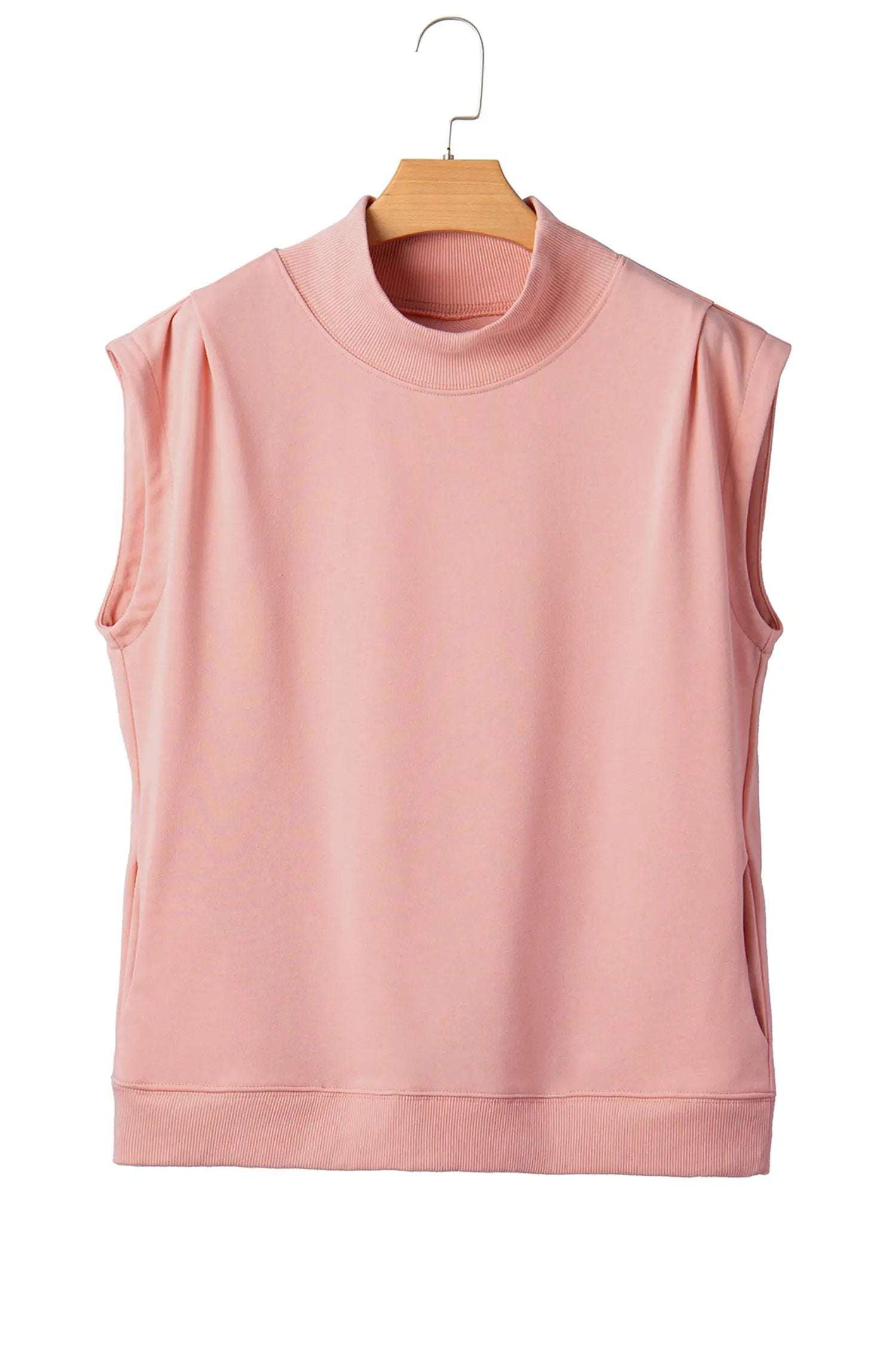 Dear-Lover Dropshipping Everyday Chic | High Neck Cap Sleeve Top Relaxed Fit Blouse - Blouses Tops/Tops & Tees