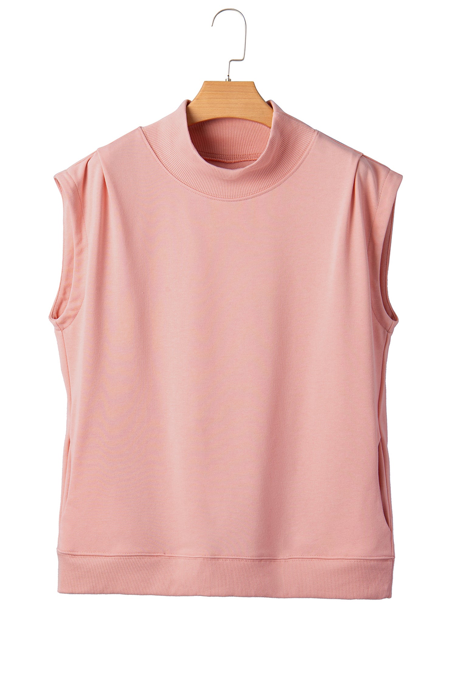 Everyday Chic | High Neck Cap Sleeve Top Relaxed Fit Blouse