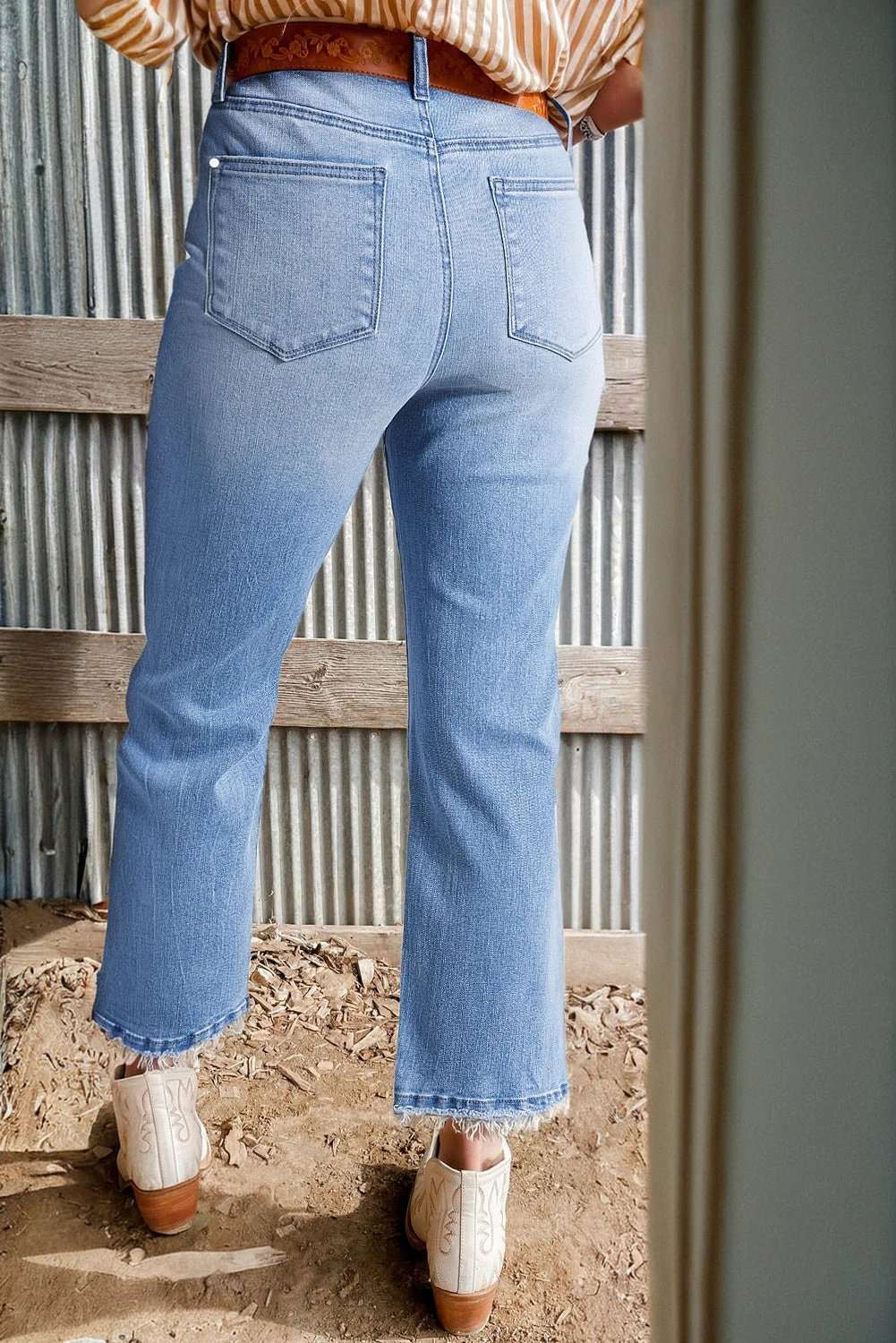 High-Waist Flared Jeans