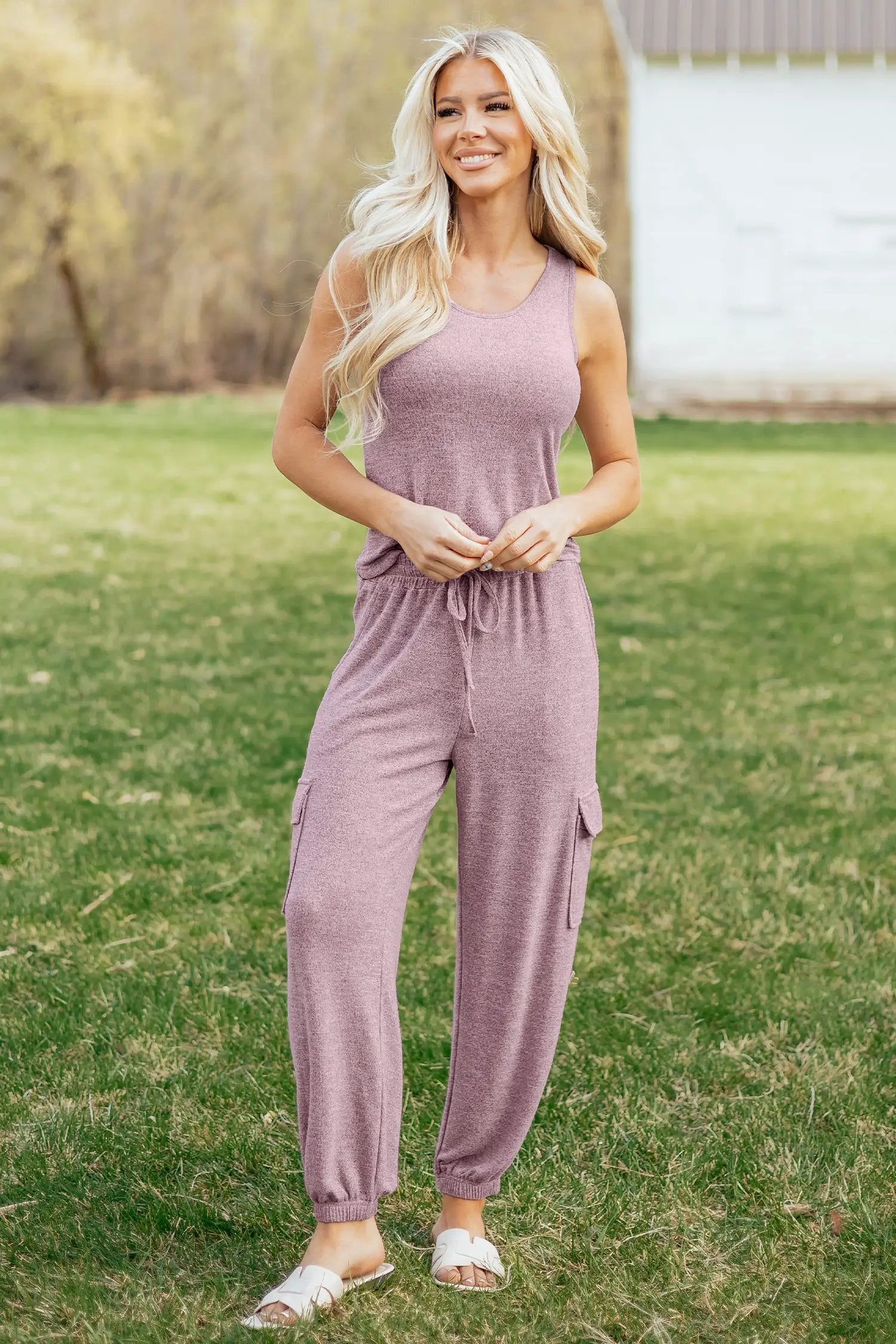 J&H Apparel Orchid Bouquet Casual Tank Top Drawstring Jogger Pants 2pcs Outfit - Outfit Sets Two Piece Sets/Pant Sets