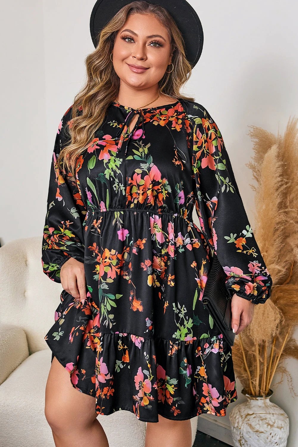 Plus size floral dress