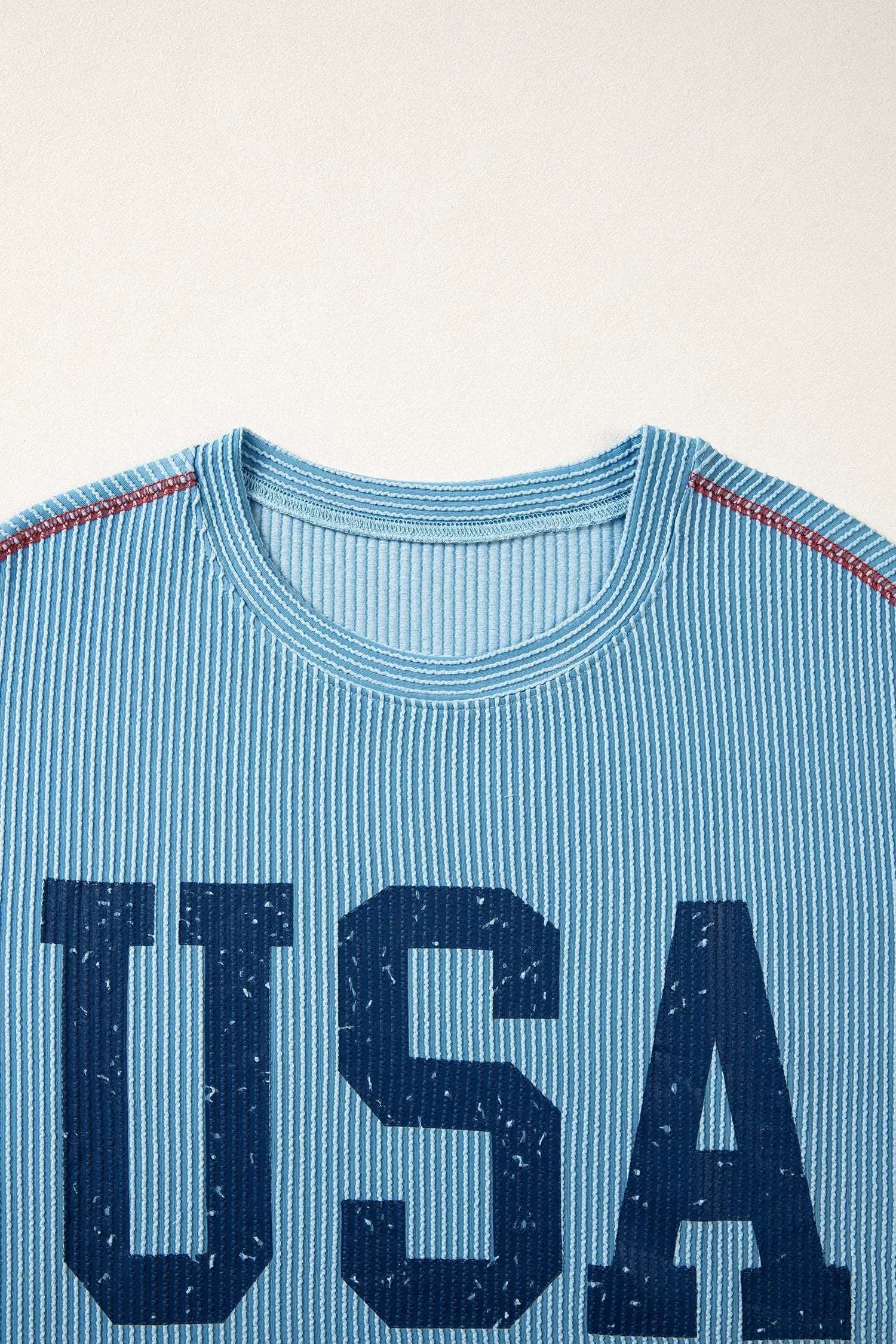 Oversized USA Graphic Ribbed Tee
