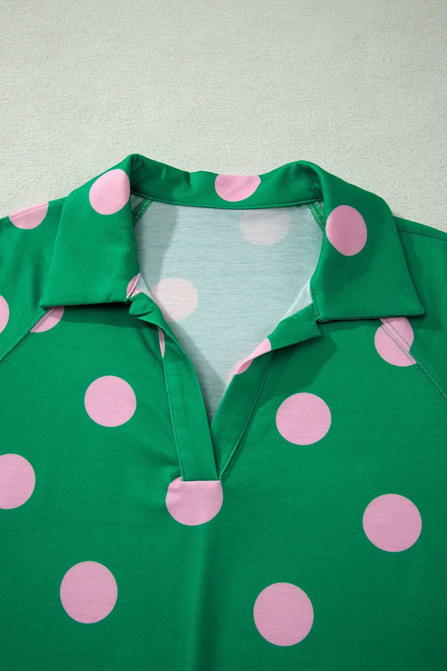 Polka Dot Tee Short Set | V-Neck Casual Outfit Set