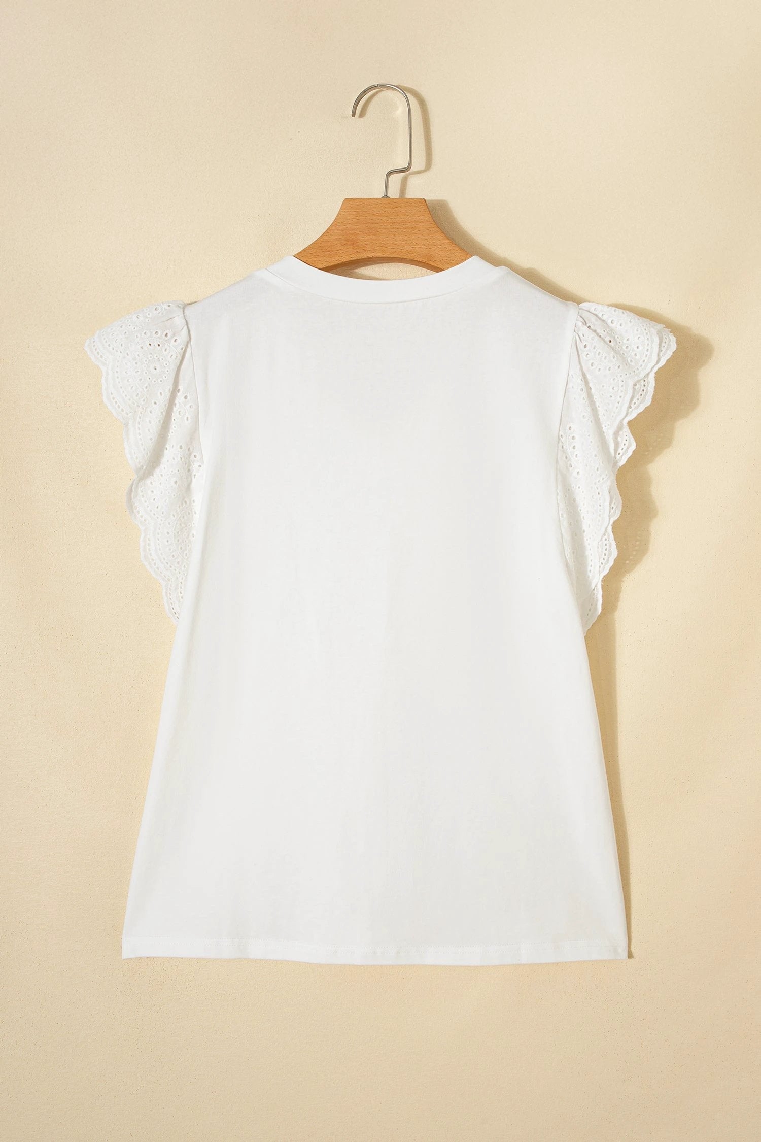 eyelet flutter sleeve tee