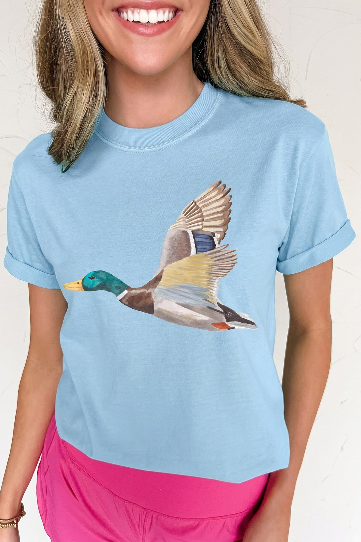 Flying Mallard Print Western Graphic Tee