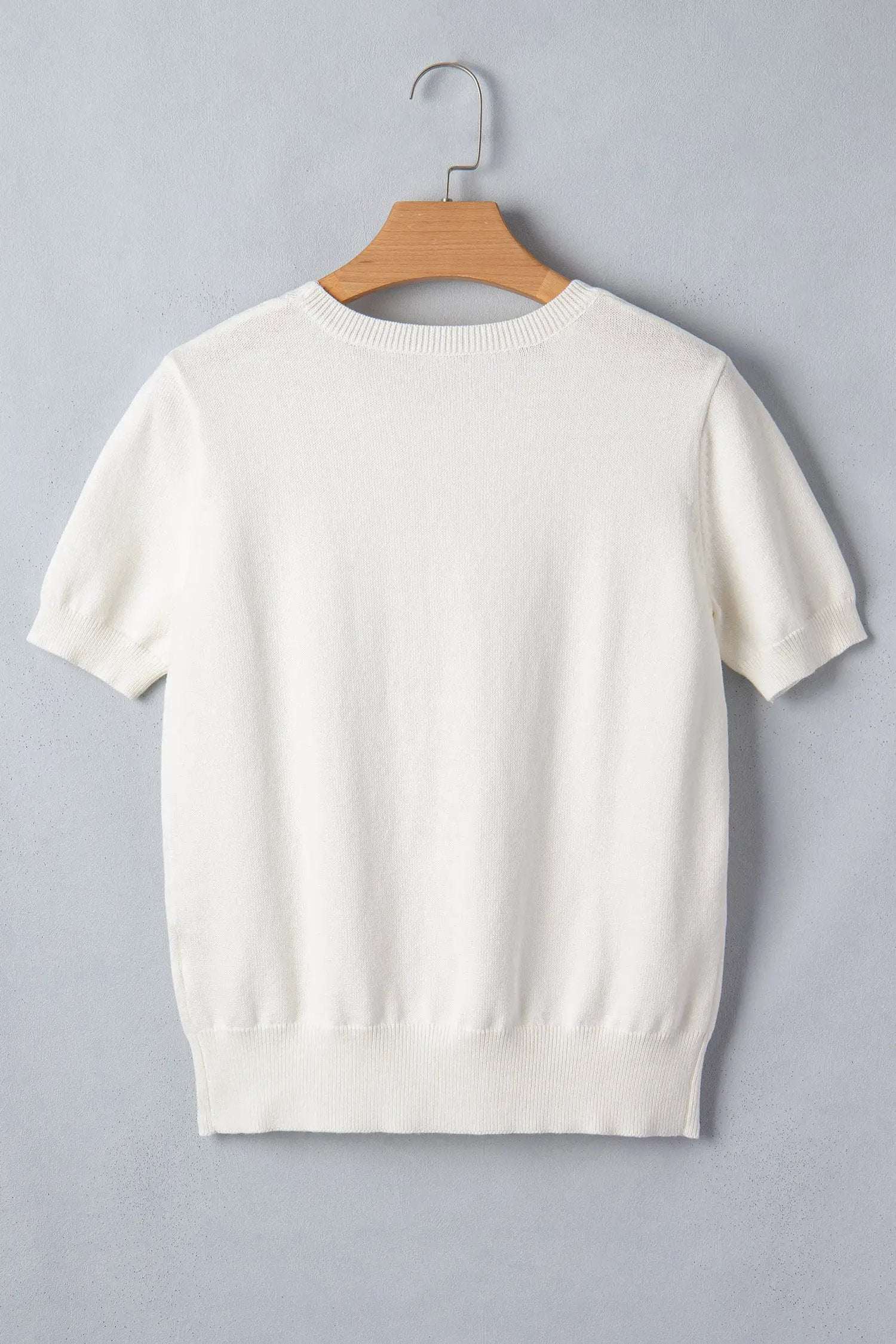 Dear-Lover Dropshipping White Wild West Horse Head Printed Short Sleeve Sweater - Sweaters & Cardigans/Short Sleeve Sweaters