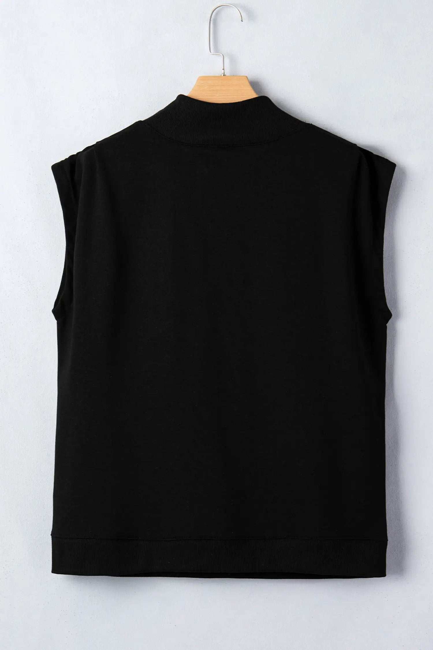 Dear-Lover Dropshipping Everyday Chic | High Neck Cap Sleeve Top Relaxed Fit Blouse - Blouses Tops/Tops & Tees