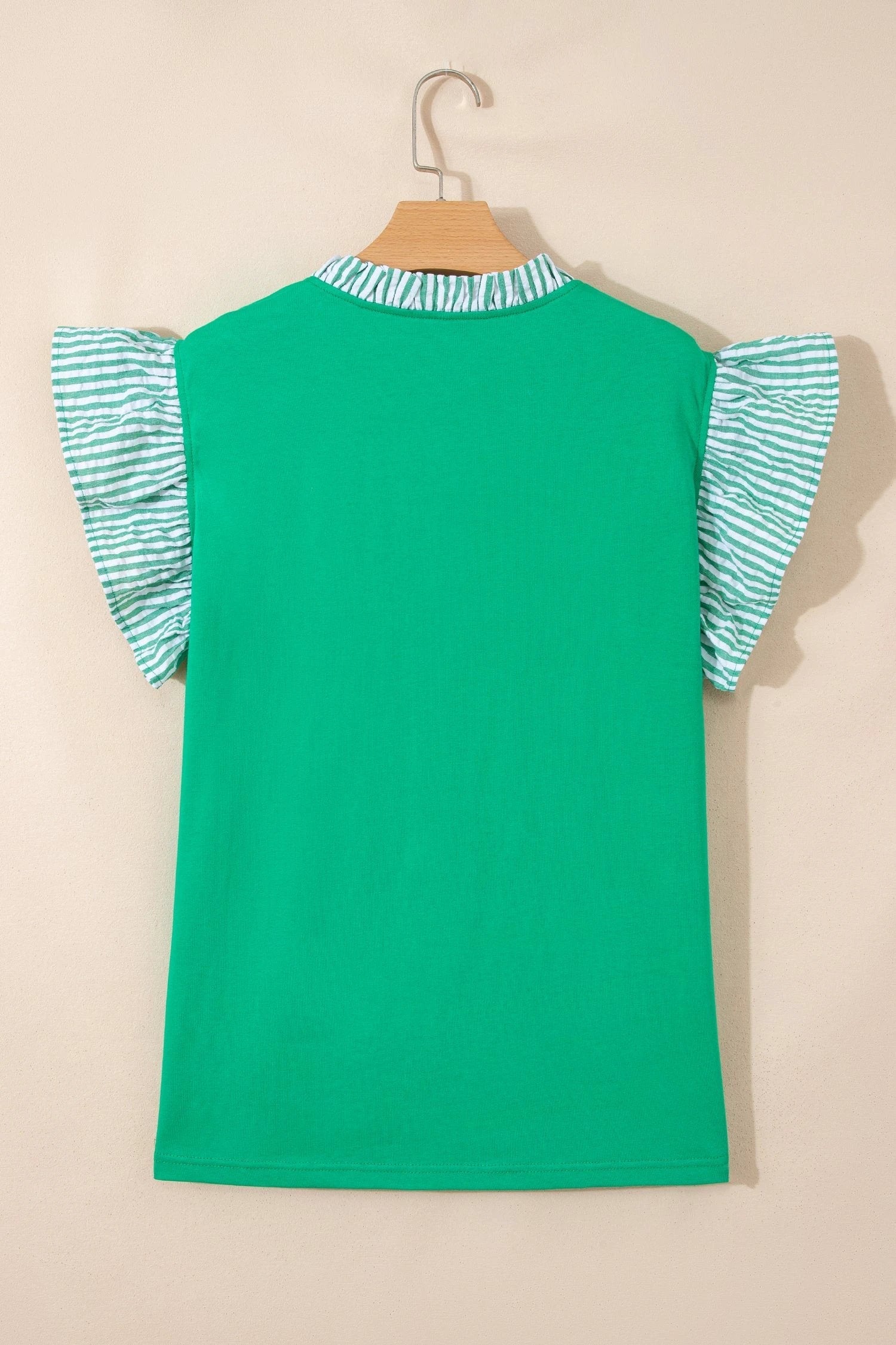 plus size flutter sleeve blouse