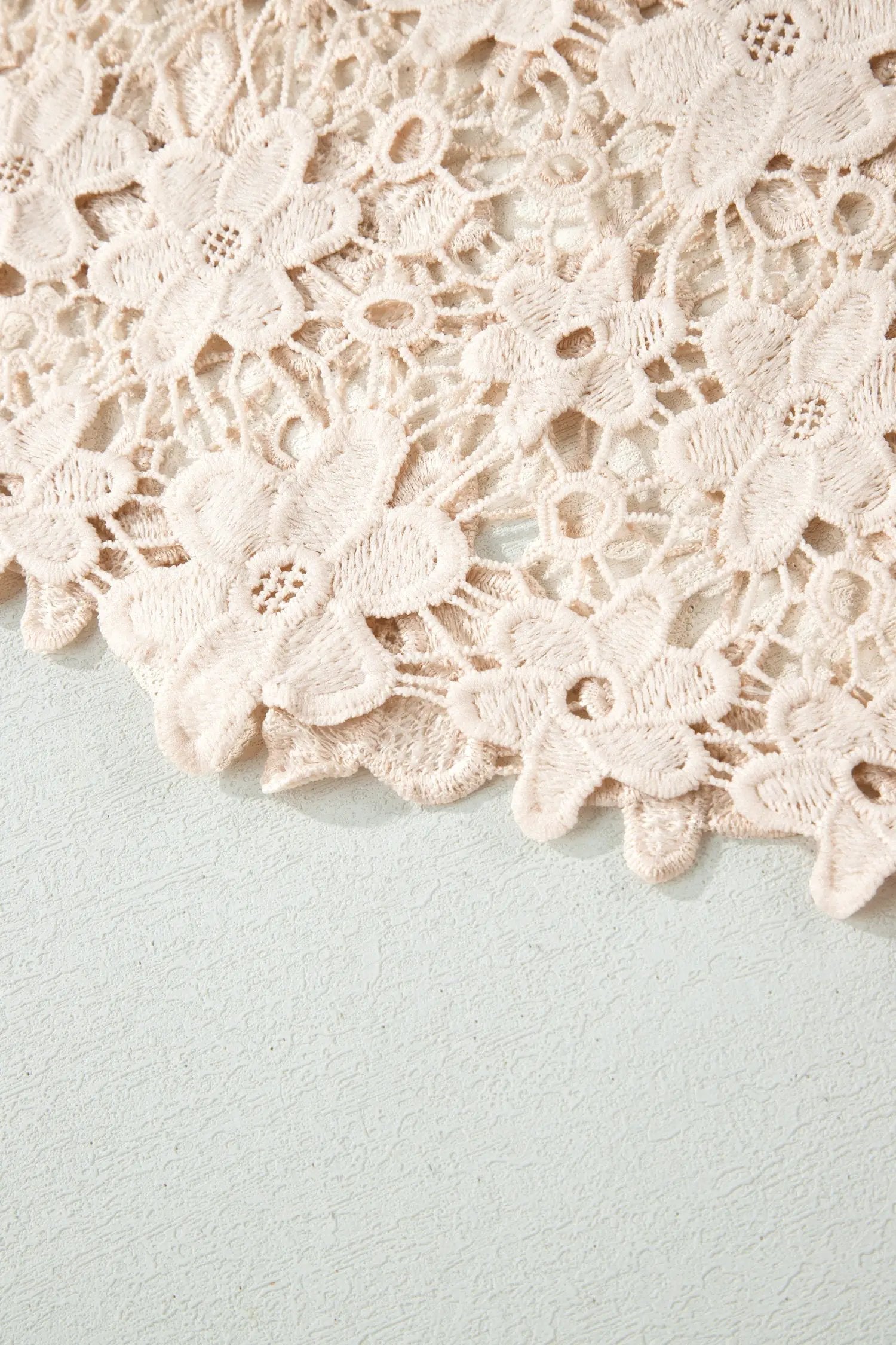 beige lace halter dress