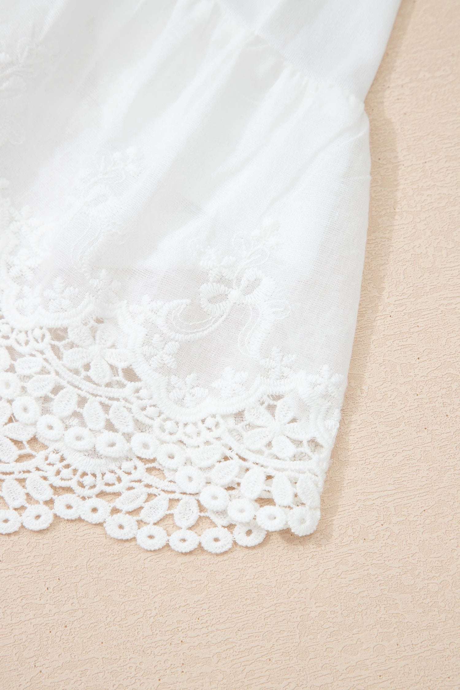 white lace ruffle tiered drawstring elastic waist sweet shorts for women casual everyday outfit