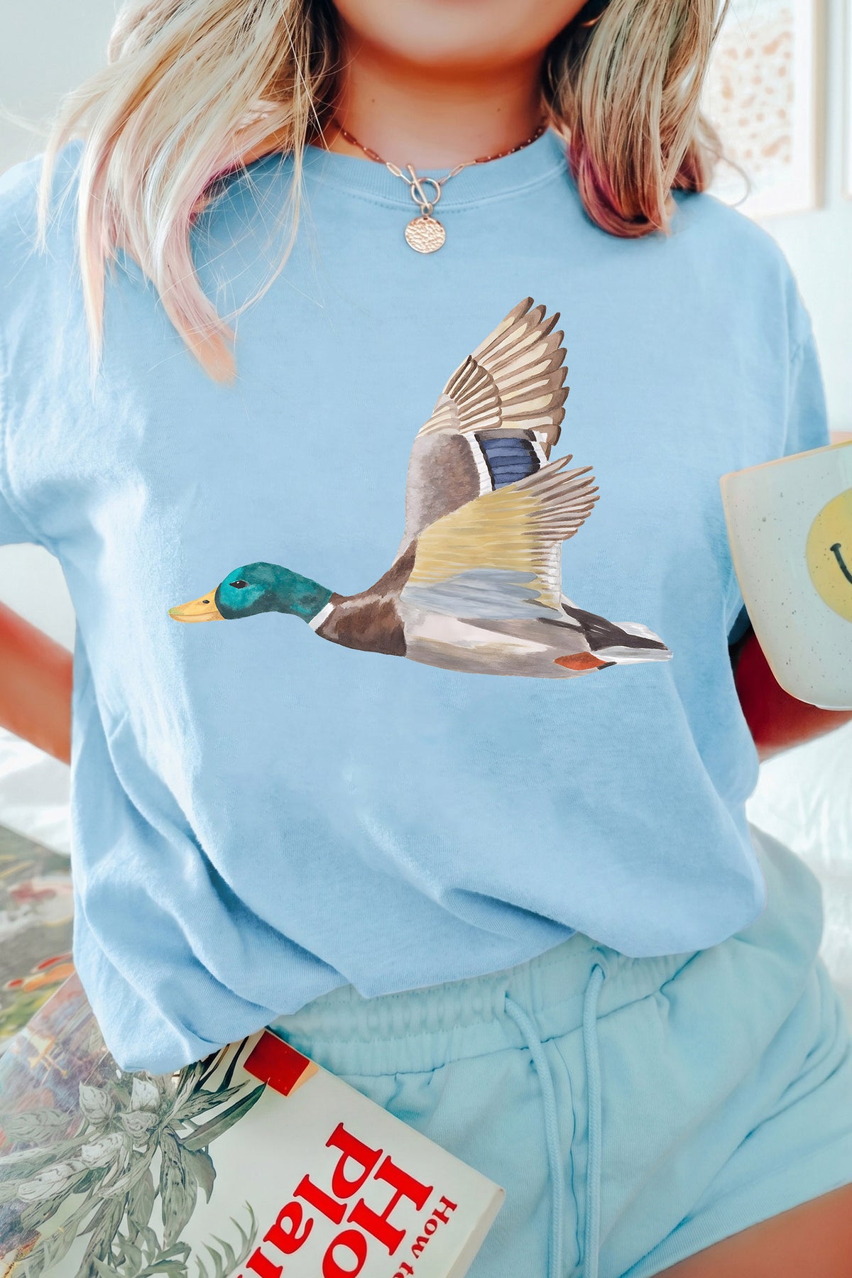 Flying Mallard Print Western Graphic Tee