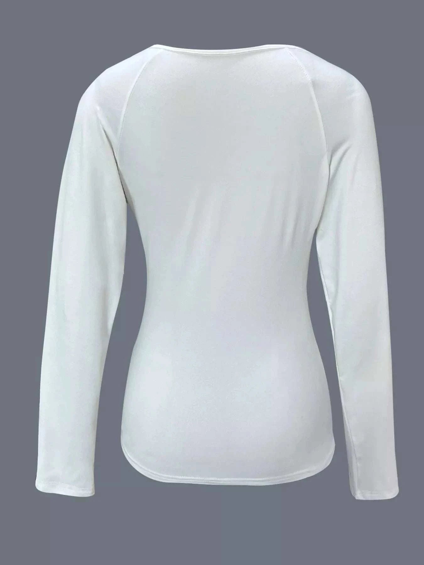 lace trim long sleeve tee for women casual everyday outfit