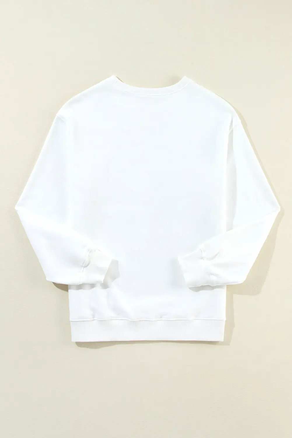 Oversized white American flag graphic sweatshirt with drop-shoulder design and distressed print