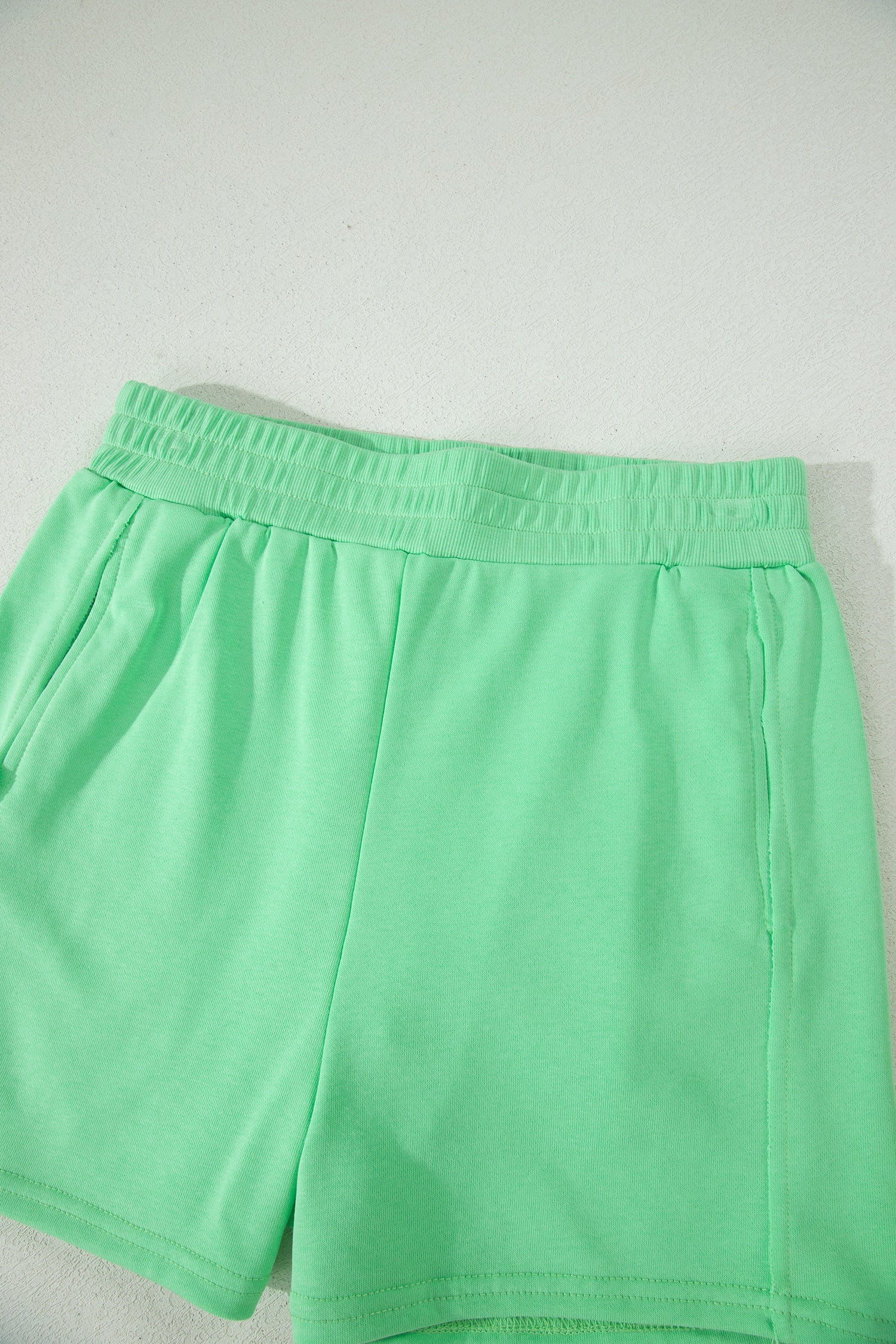 Ribbed Tank Top Shorts Set | Elastic High-Waist Outfit