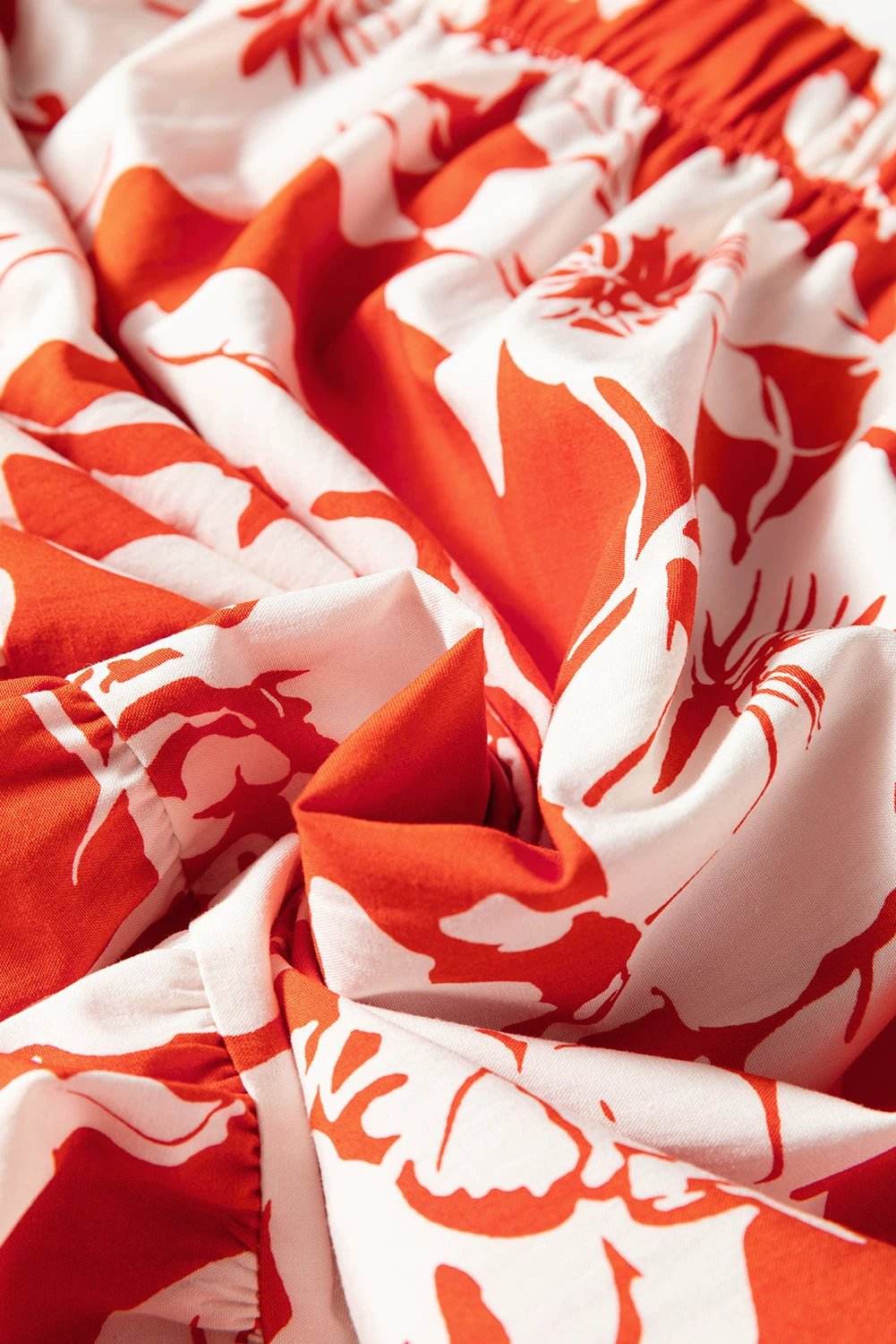 red high split floral western cowgirl maxi skirt for women casual everyday outfit