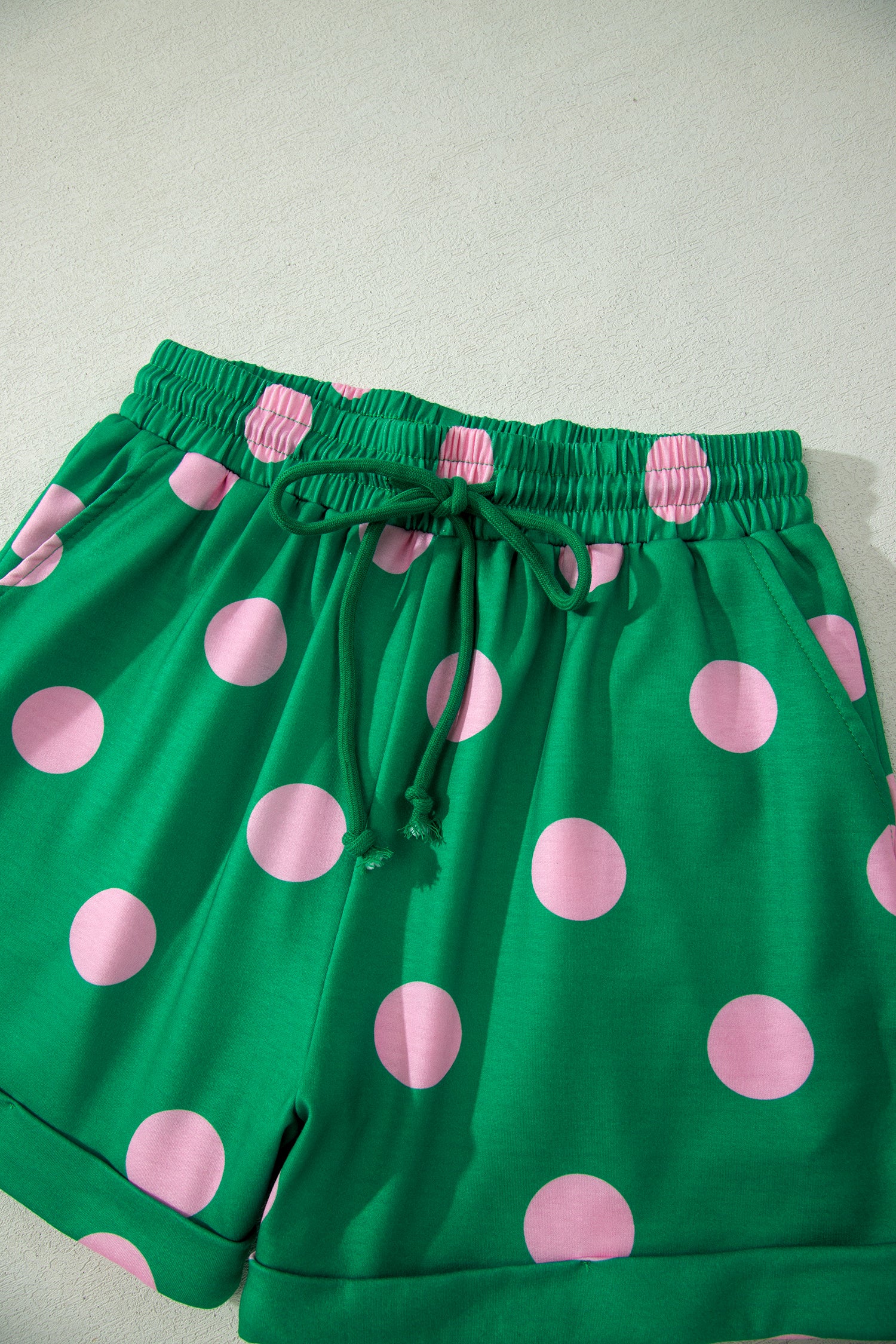 Polka Dot Tee Short Set | V-Neck Casual Outfit Set