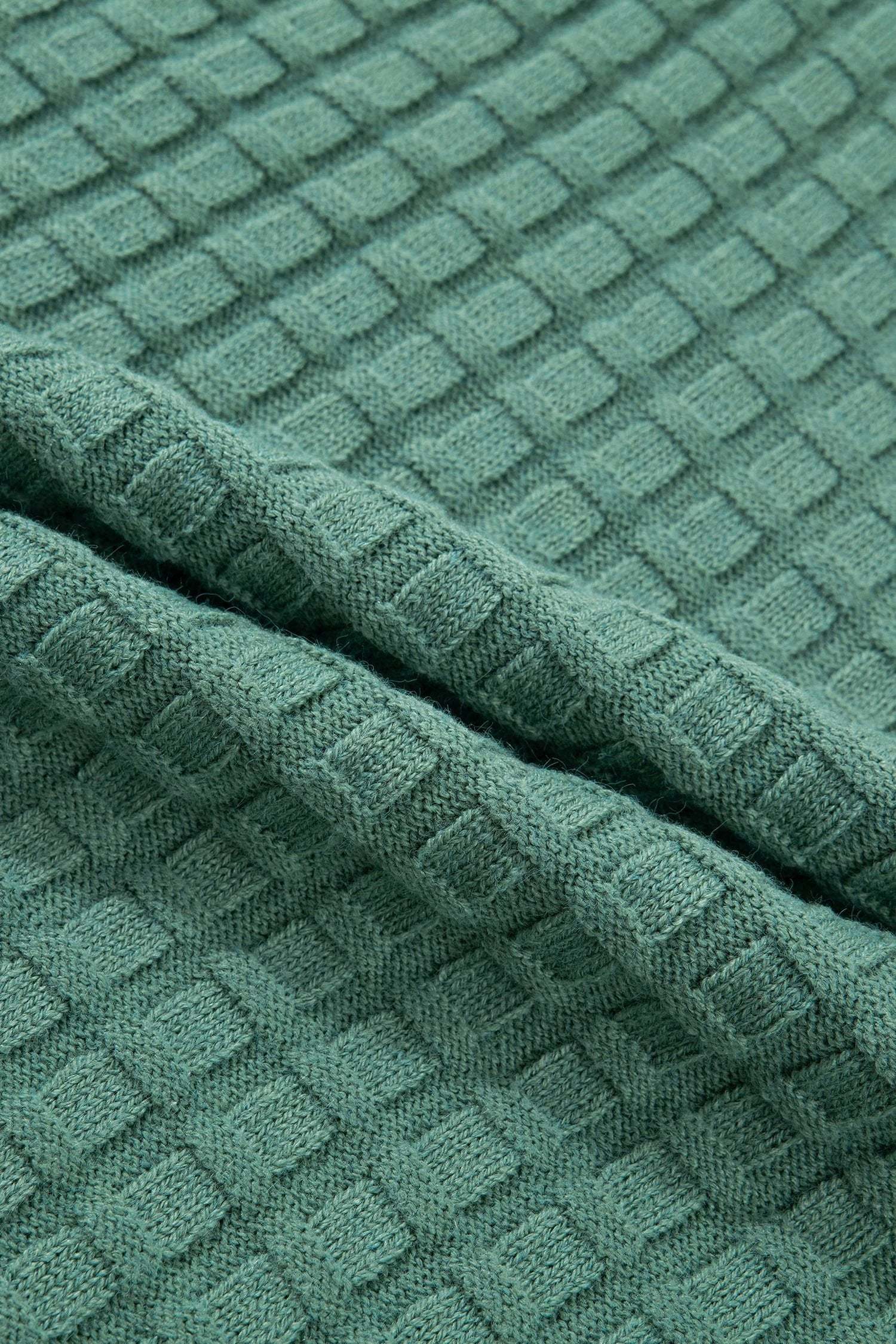 mist green plus size solid color textured knit short sleeve sweater for women casual everyday outfit