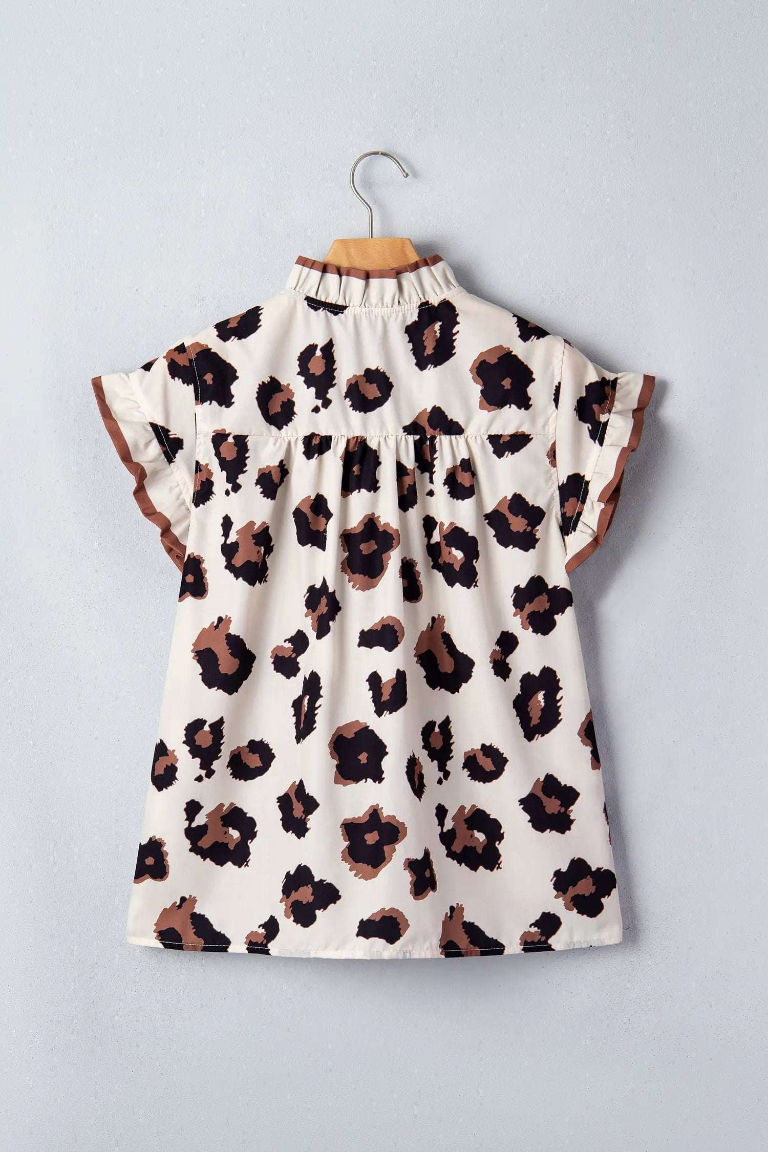 J&H Apparel Leopard Ruffle Blouse - Blouses Tops/Blouses & Shirts