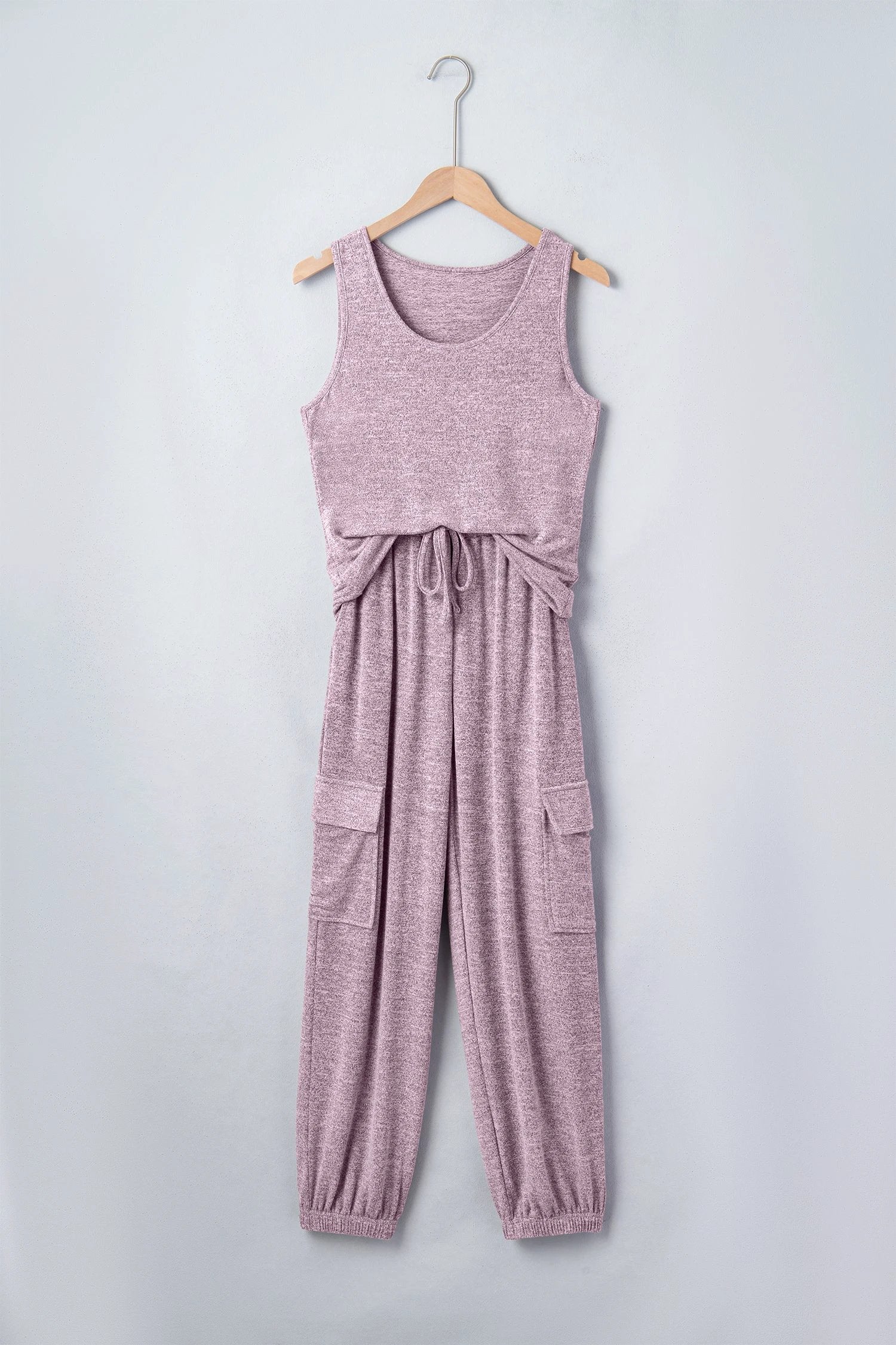 orchid bouquet casual tank top drawstring jogger pants 2pcs outfit for women casual everyday outfit