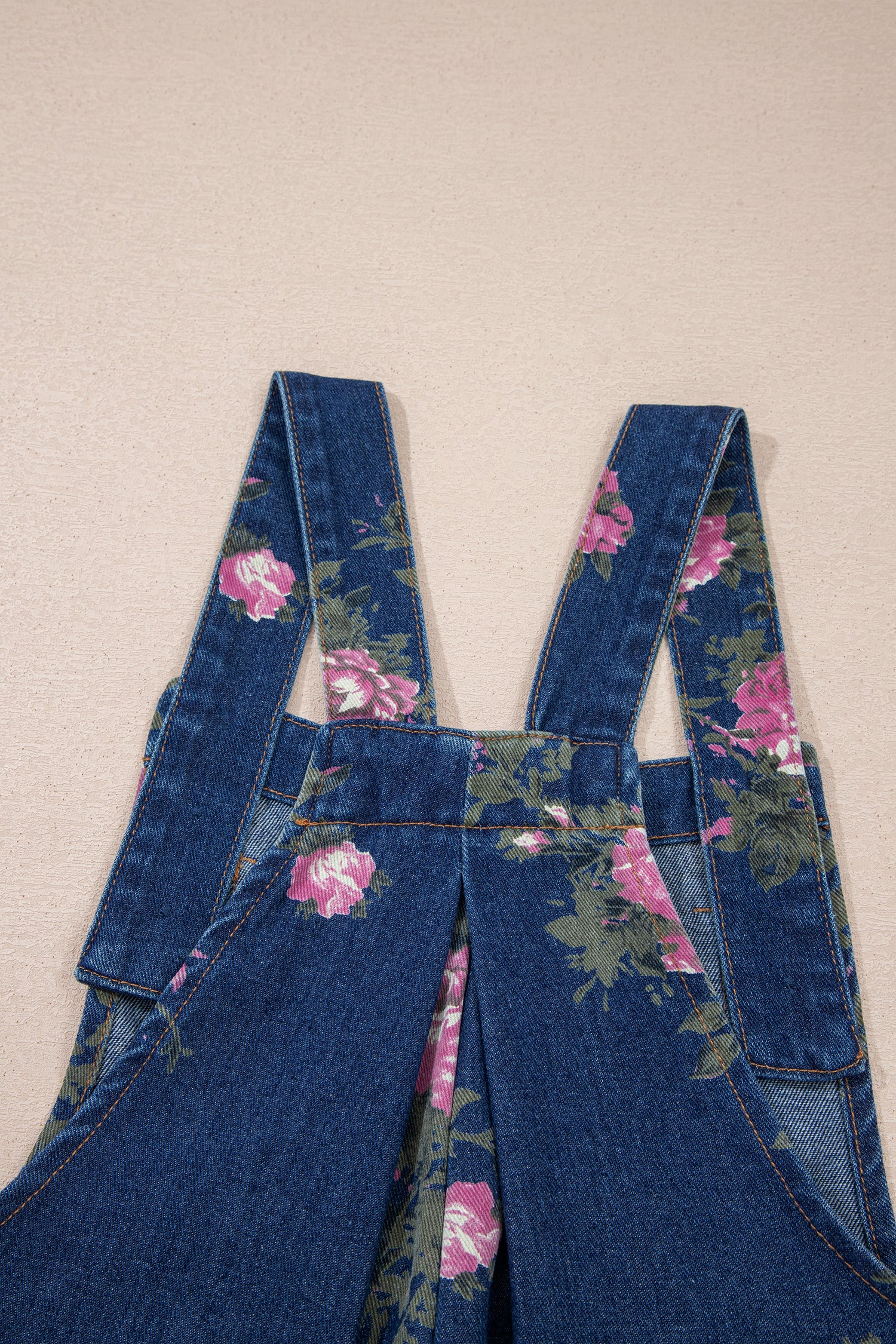 Floral Denim Jumpsuit