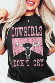 Western Graphic Tee with steer head cowgirl print short sleeve top