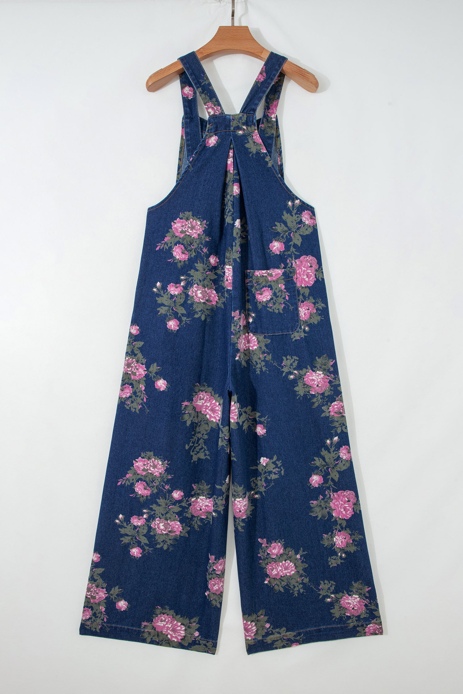 Floral Denim Jumpsuit
