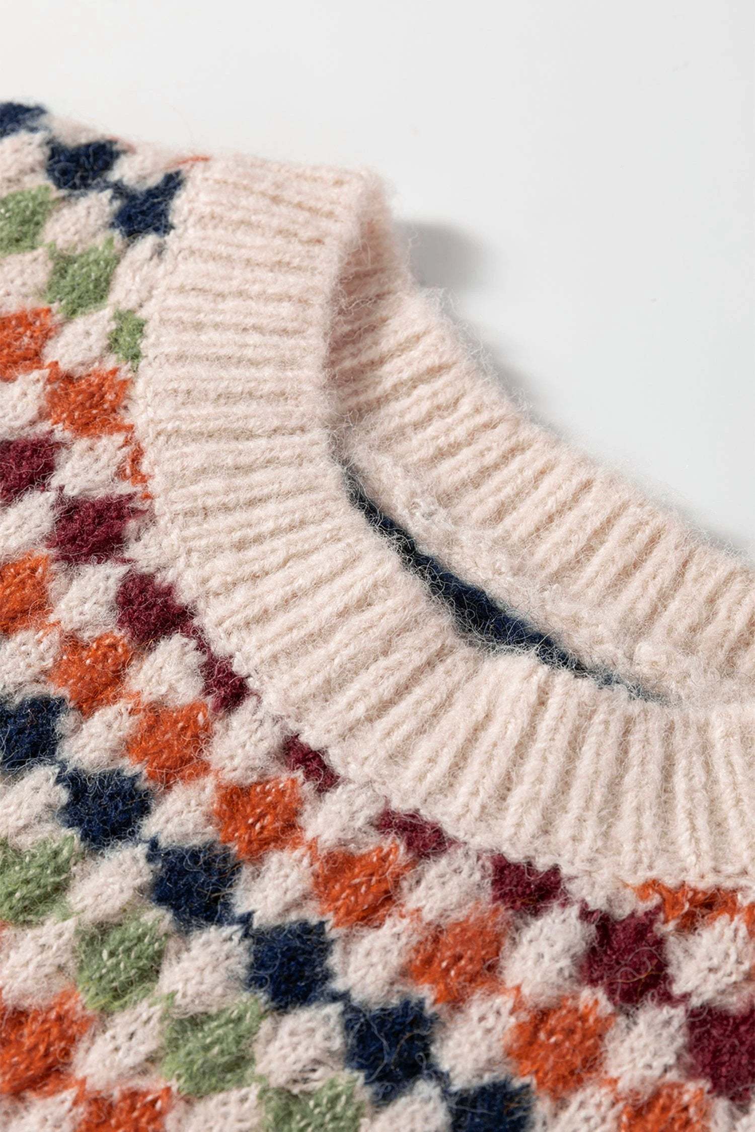 multicolour dotty striped pattern knit drop shoulder sweater for women casual everyday outfit