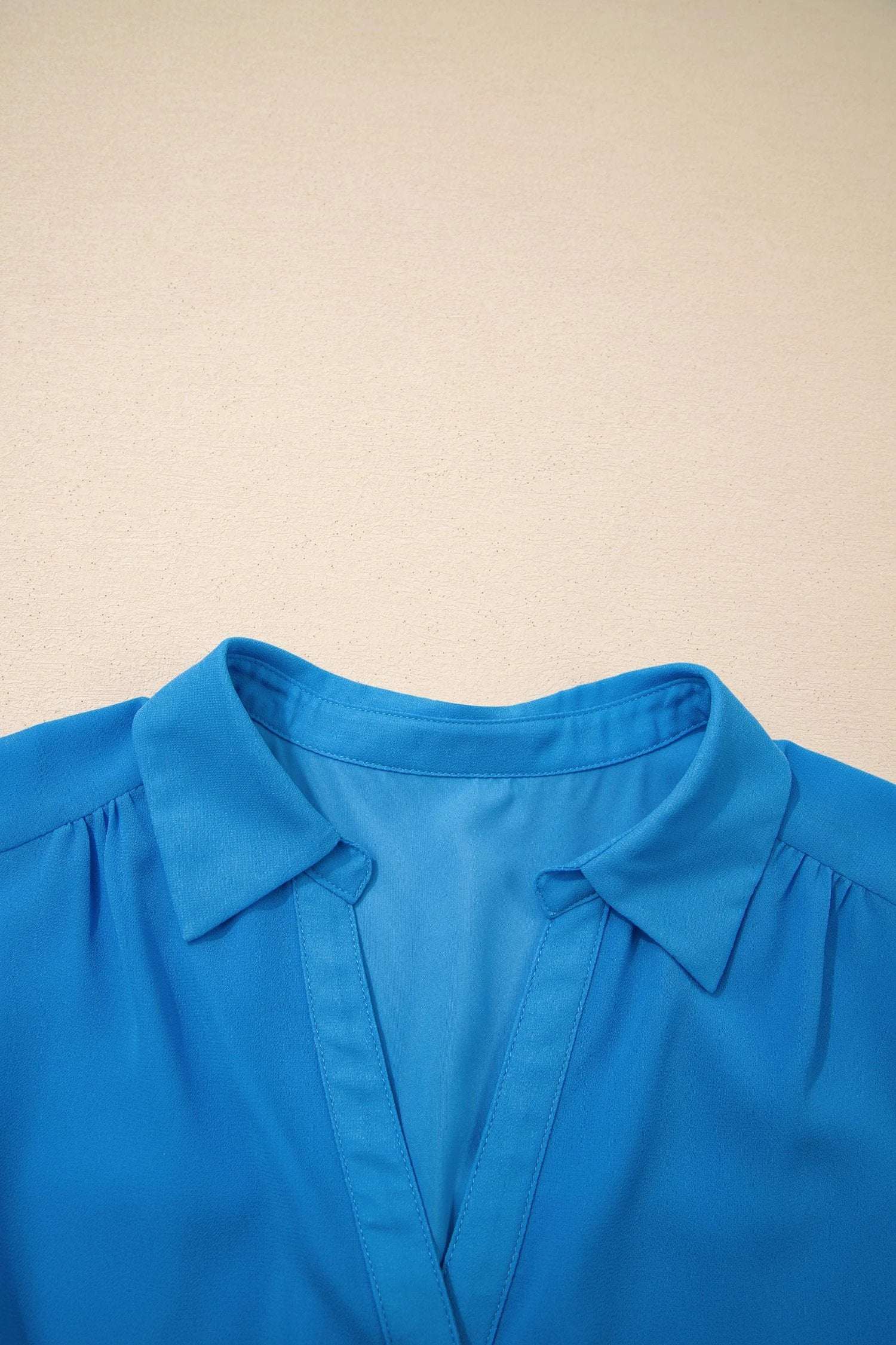 blue half buttons collared elastic waist sleeveless shirt dress for women casual everyday outfit