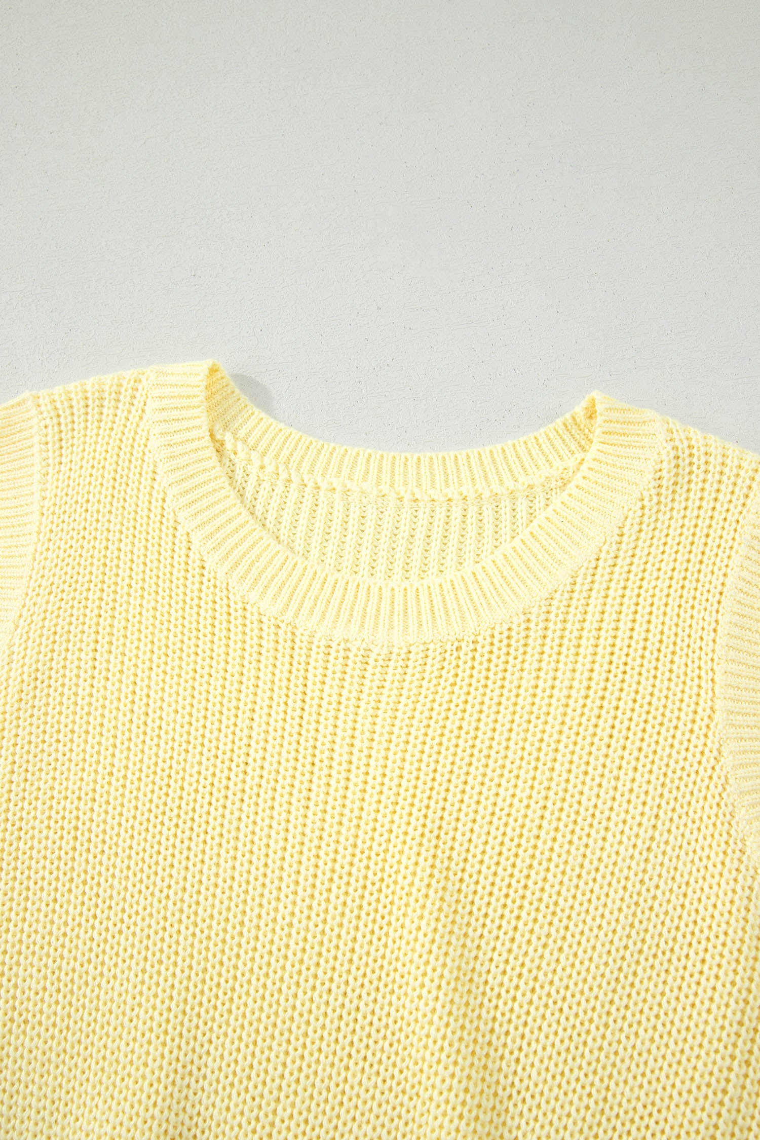 Knot Back Cropped Knit Tank Top | Pastel Yellow Summer Style