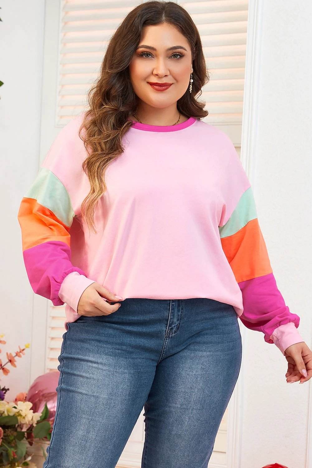 colorblock patchwork tunic