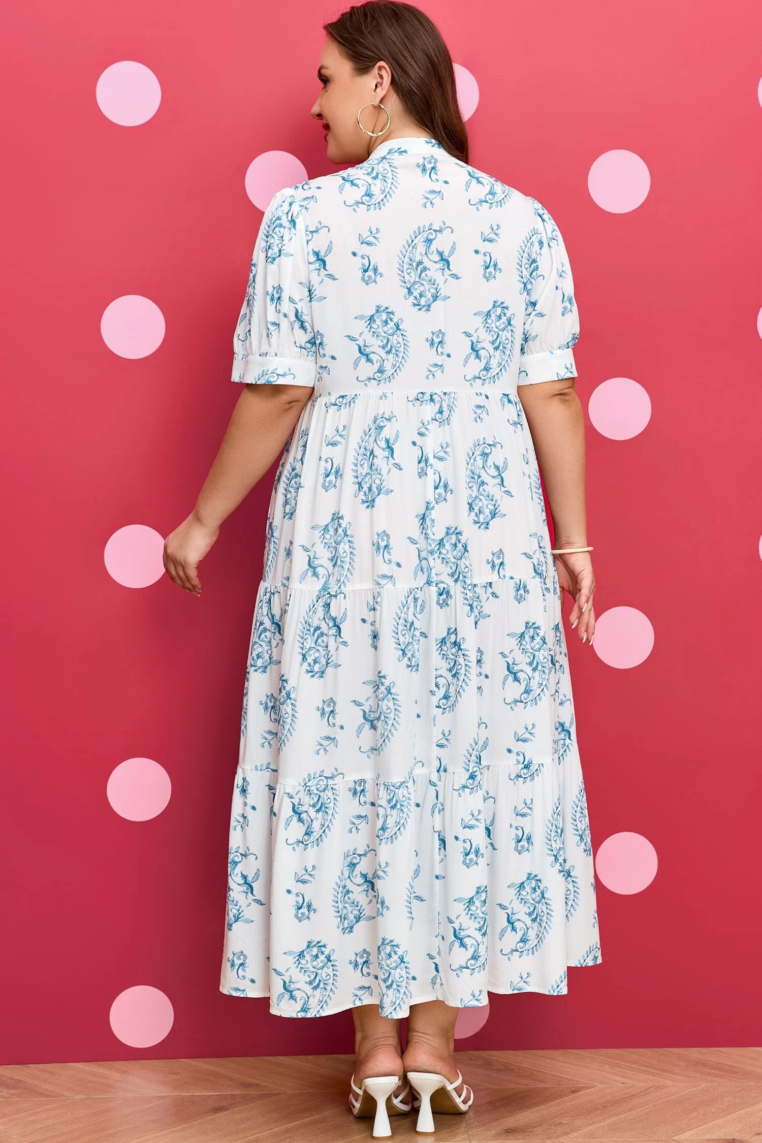  Plus Size Boho Maxi Dress 
