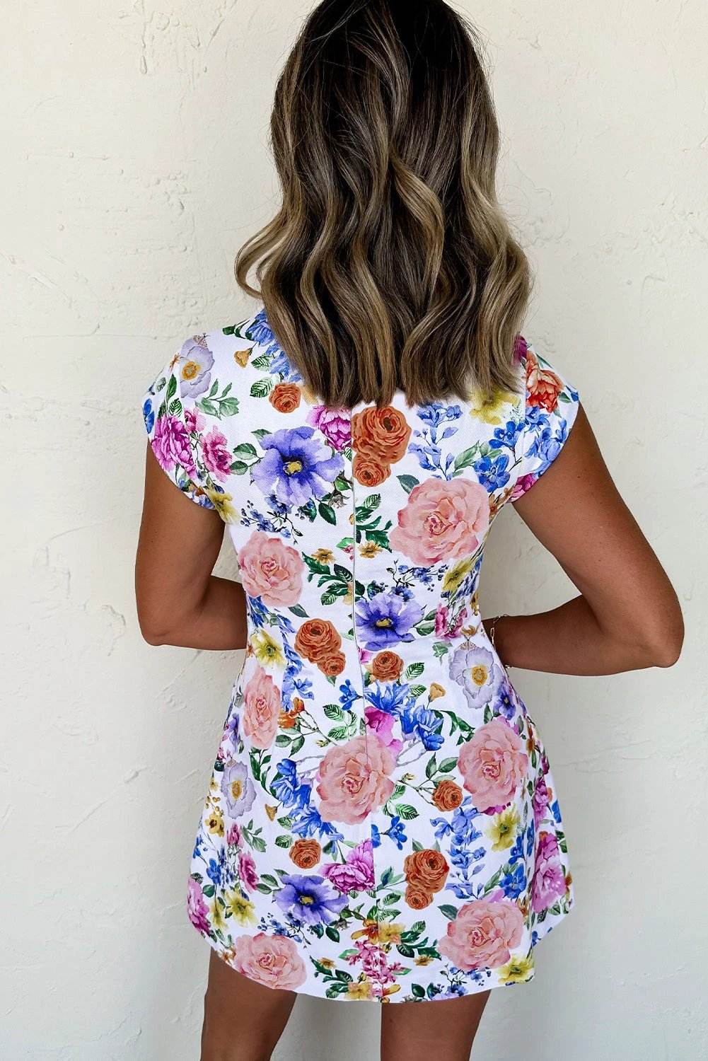  floral mini dress for women casual everyday outfit