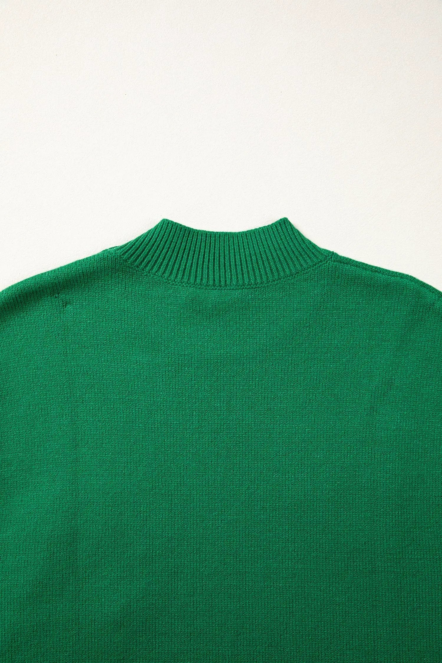 Bright green Western horseshoes ribbed mock neck short sleeve knit sweater with pink embroidery