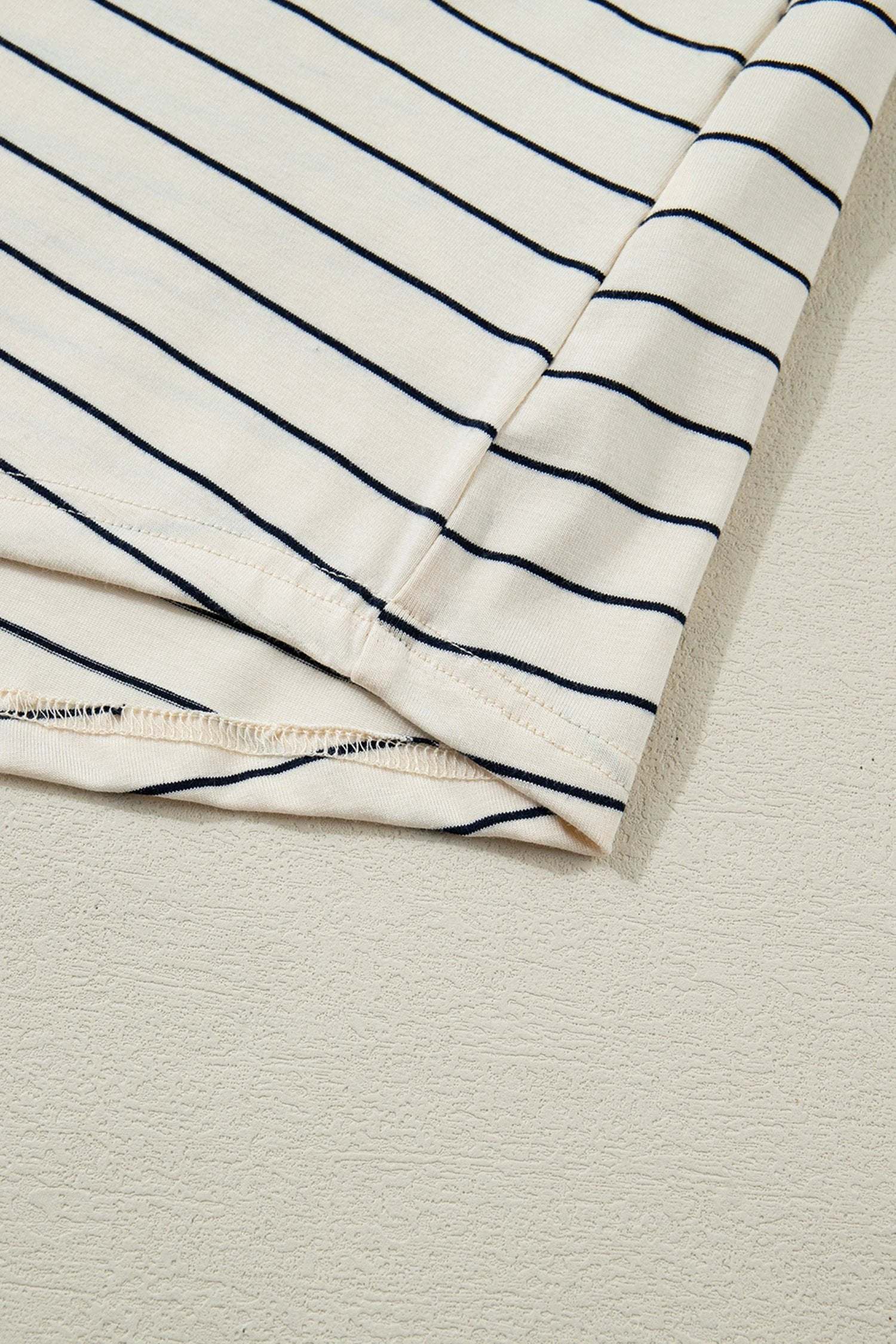 beige stripe drawstring tunic tank mini dress with pockets for women casual everyday outfit